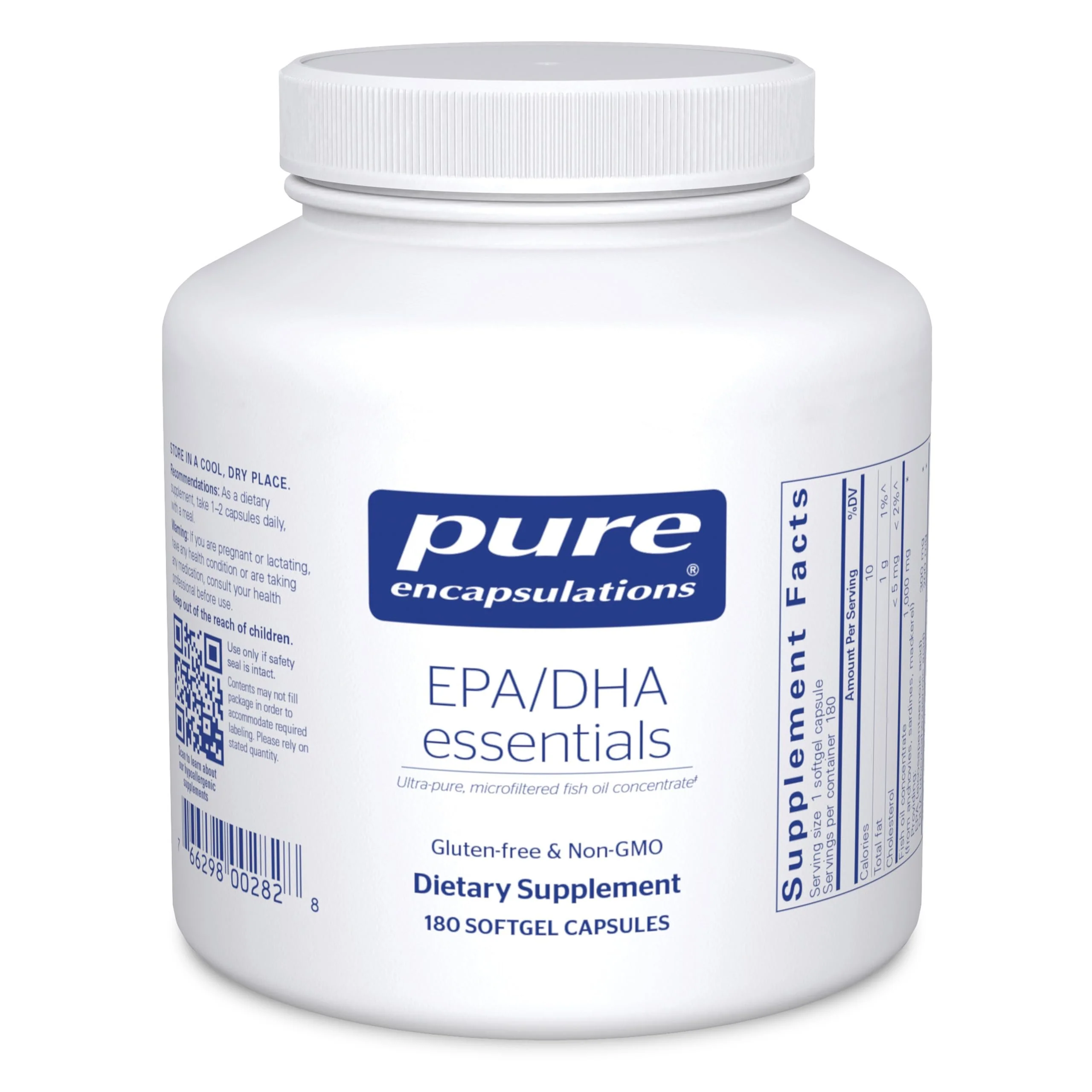 Pure Encapsulations EPA/DHA Essentials - Fish Oil Concentrate Supplement to Support Cardiovascular Health - Premium EPA & DHA Supplement with Omega 3 - 180 Softgel Capsules