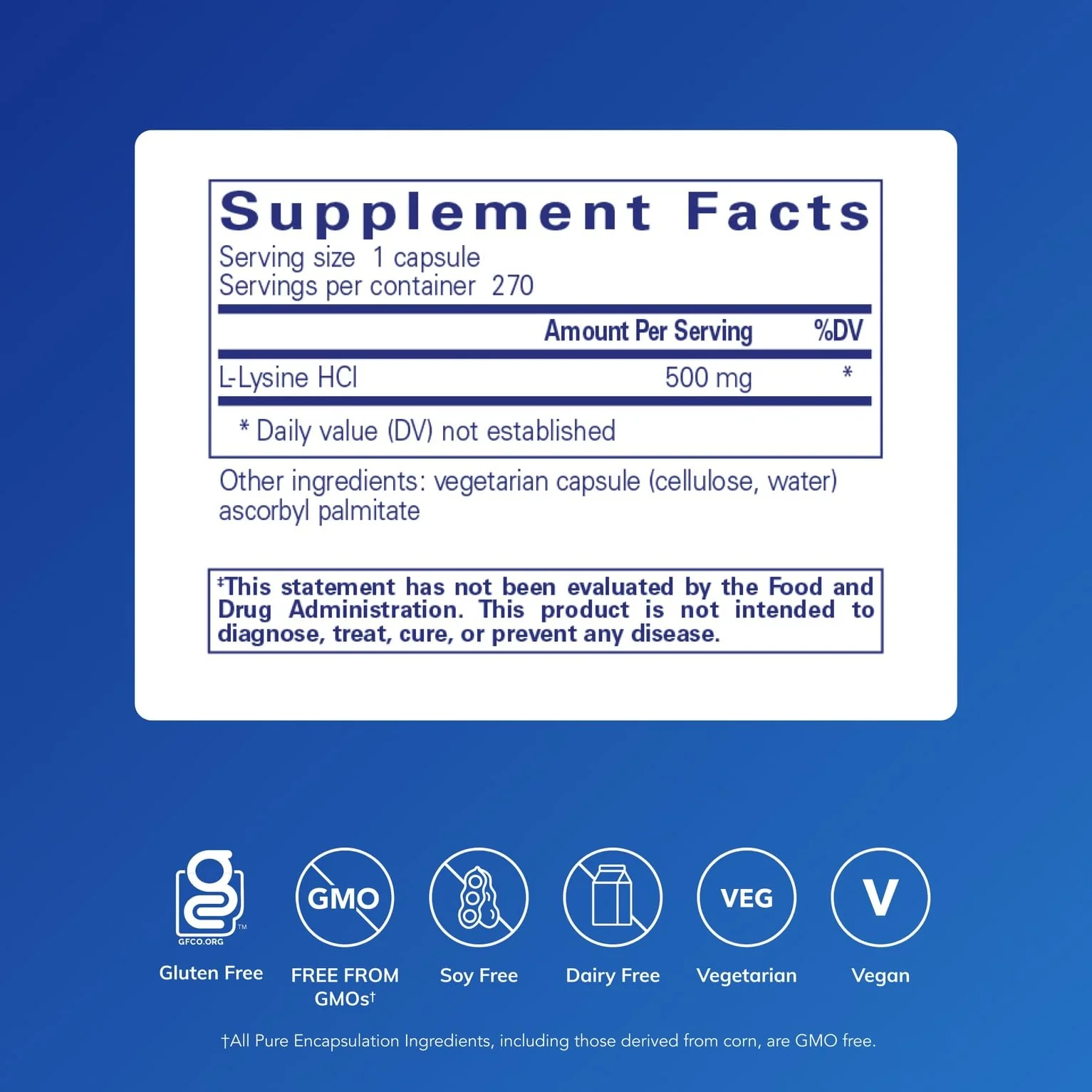Pure Encapsulations L-Lysine - Essential Amino Acid Supplement for Immune Support & Gum, Lip Health* - with L-Lysine HCl - 270 Capsules - Image 2
