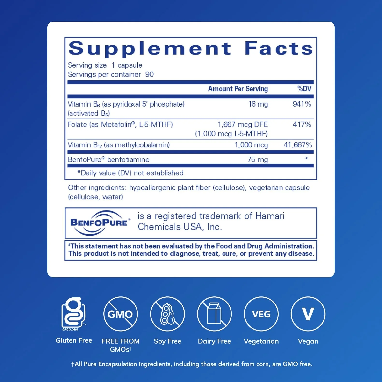 Pure Encapsulations MethylAssist 90's - B Vitamin Complex - Methylation Support* - Heart Health & Brain Health - Non-GMO & Gluten Free - 90 Capsules - Image 7