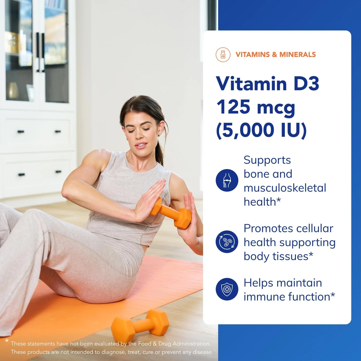 Pure Encapsulations Vitamin D3 125 mcg (5,000 IU) - Supplement to Support Bone, Joint, Breast, Heart, Colon, and Immune Health* - with Vitamin D - 60 Capsules - Image 3