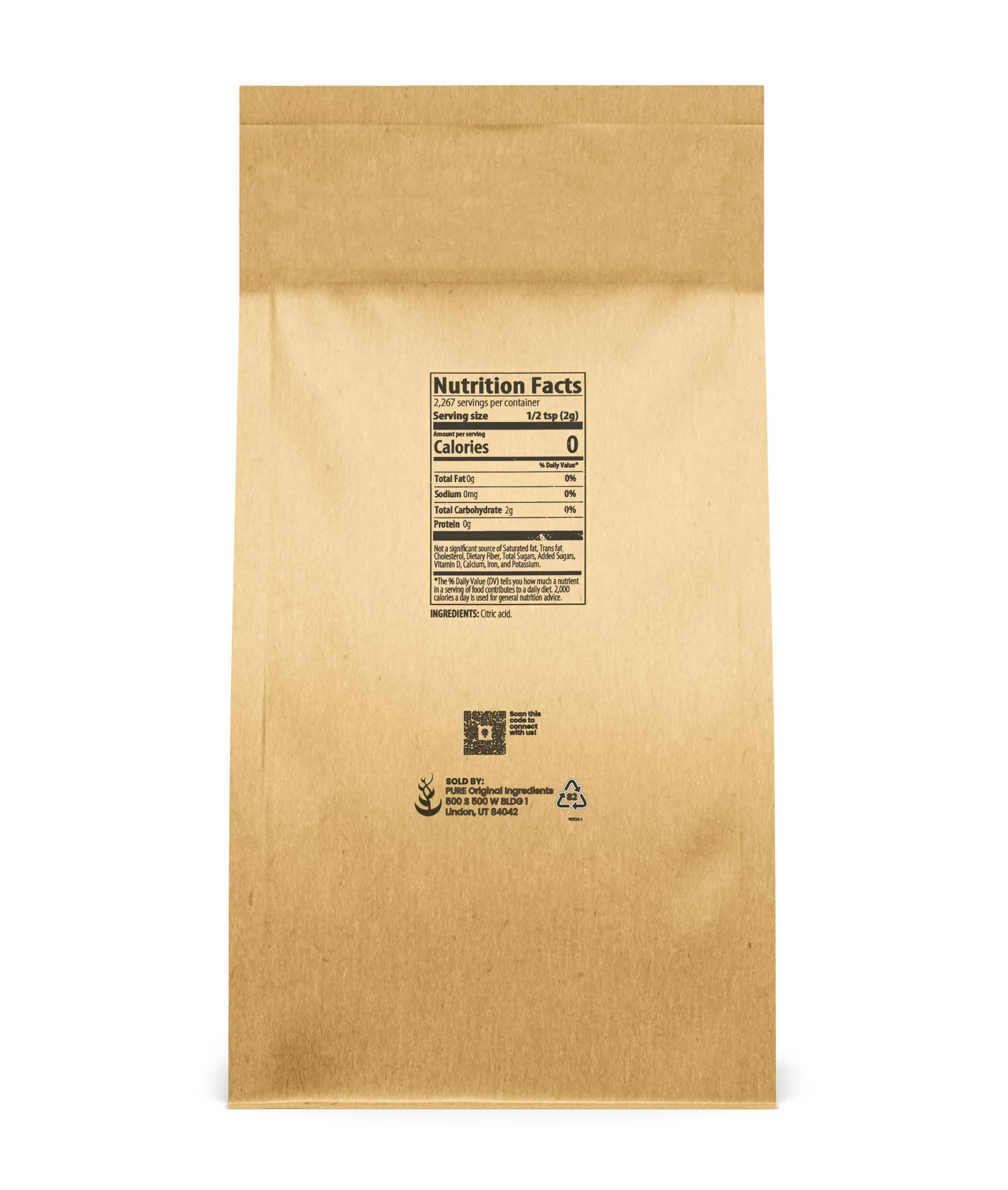 PURE ORIGINAL INGREDIENTS Citric Acid (10 lb) Natural, Food Safe - Image 3