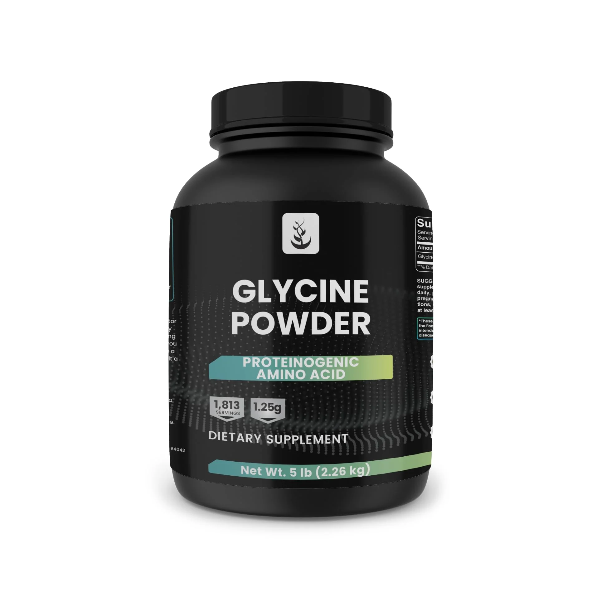 PURE ORIGINAL INGREDIENTS Glycine Powder, 5 lb, No Magnesium or Rice Fillers, Lab Verified