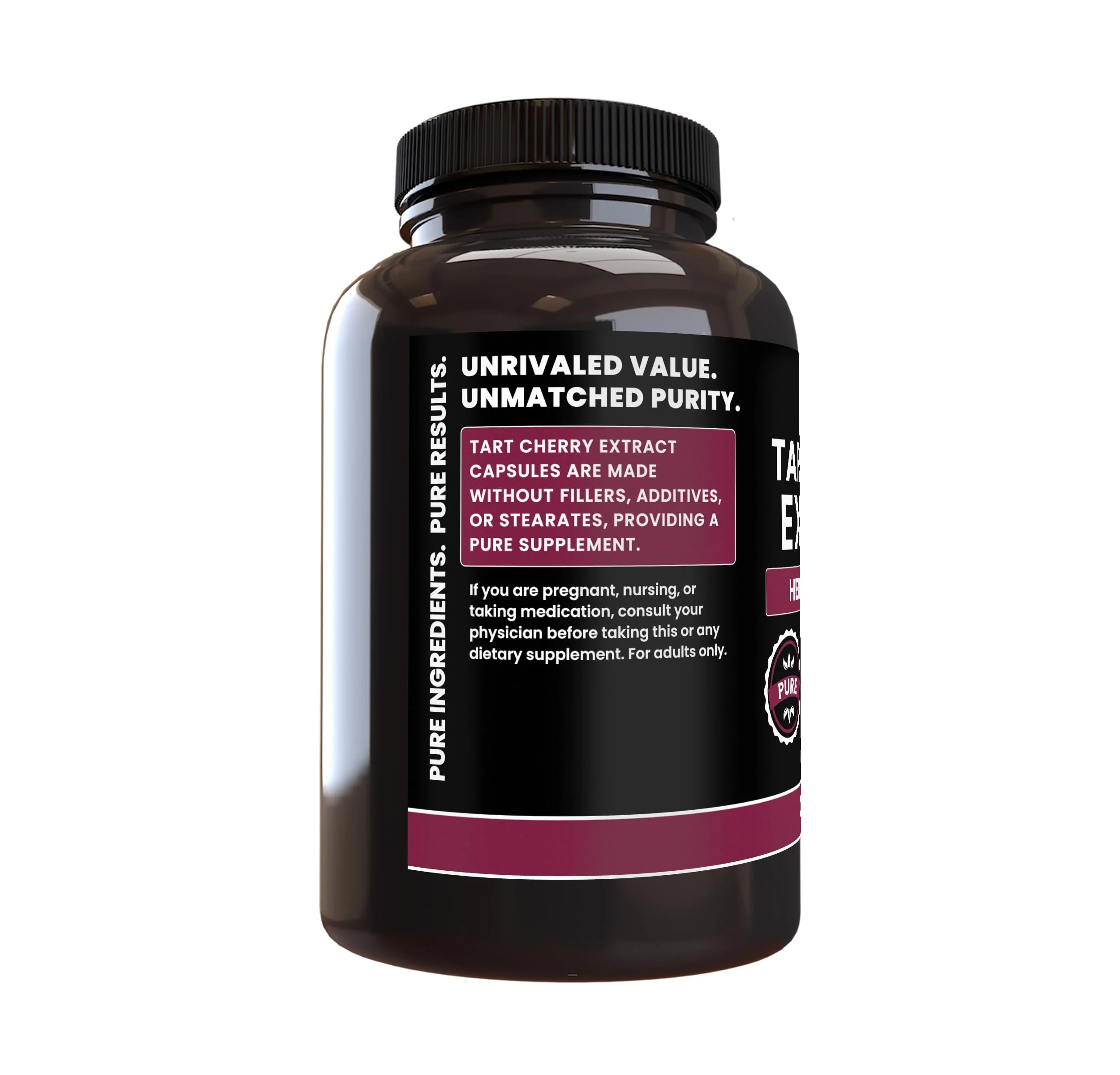PURE ORIGINAL INGREDIENTS Tart Cherry Extract (365 Capsules) No Magnesium Or Rice Fillers, Always Pure, Lab Verified - Image 4