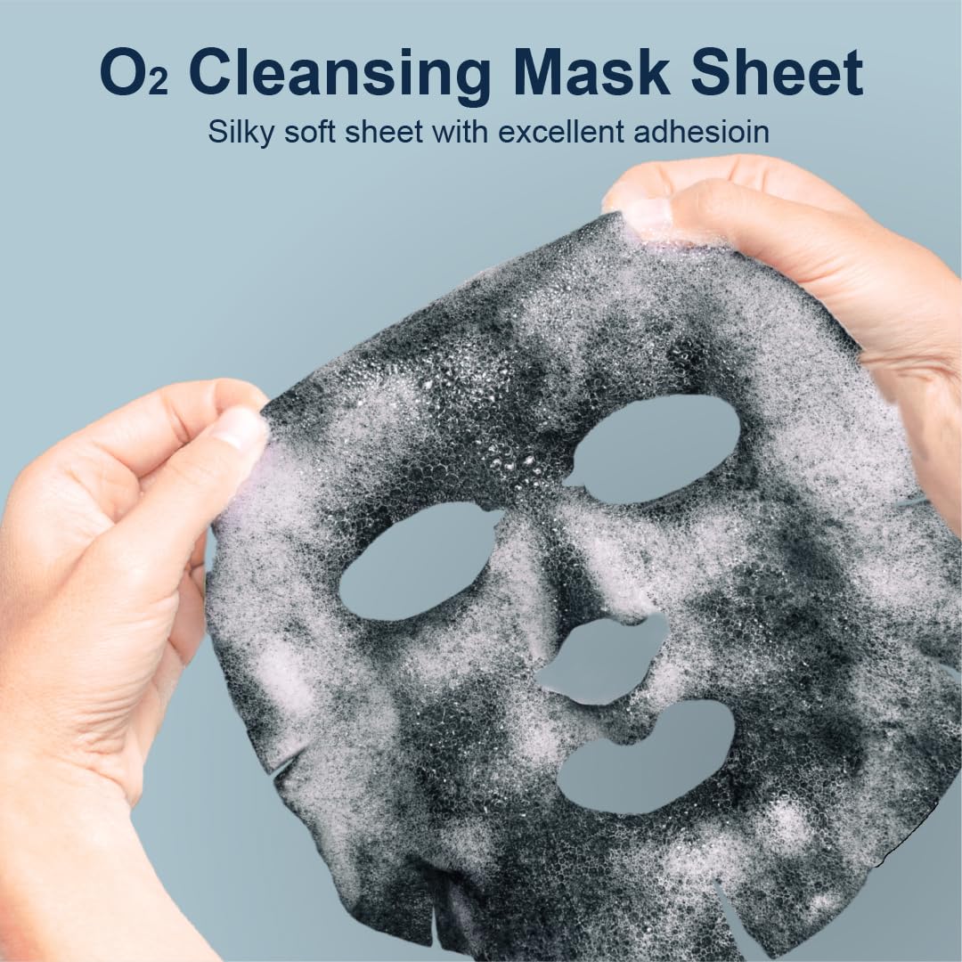 Purederm Deep Purifying Black O2 Bubble Mask Charcoal (10 Pack) – Bubble Face Sheet Mask for Purifying & Brightening - Image 3