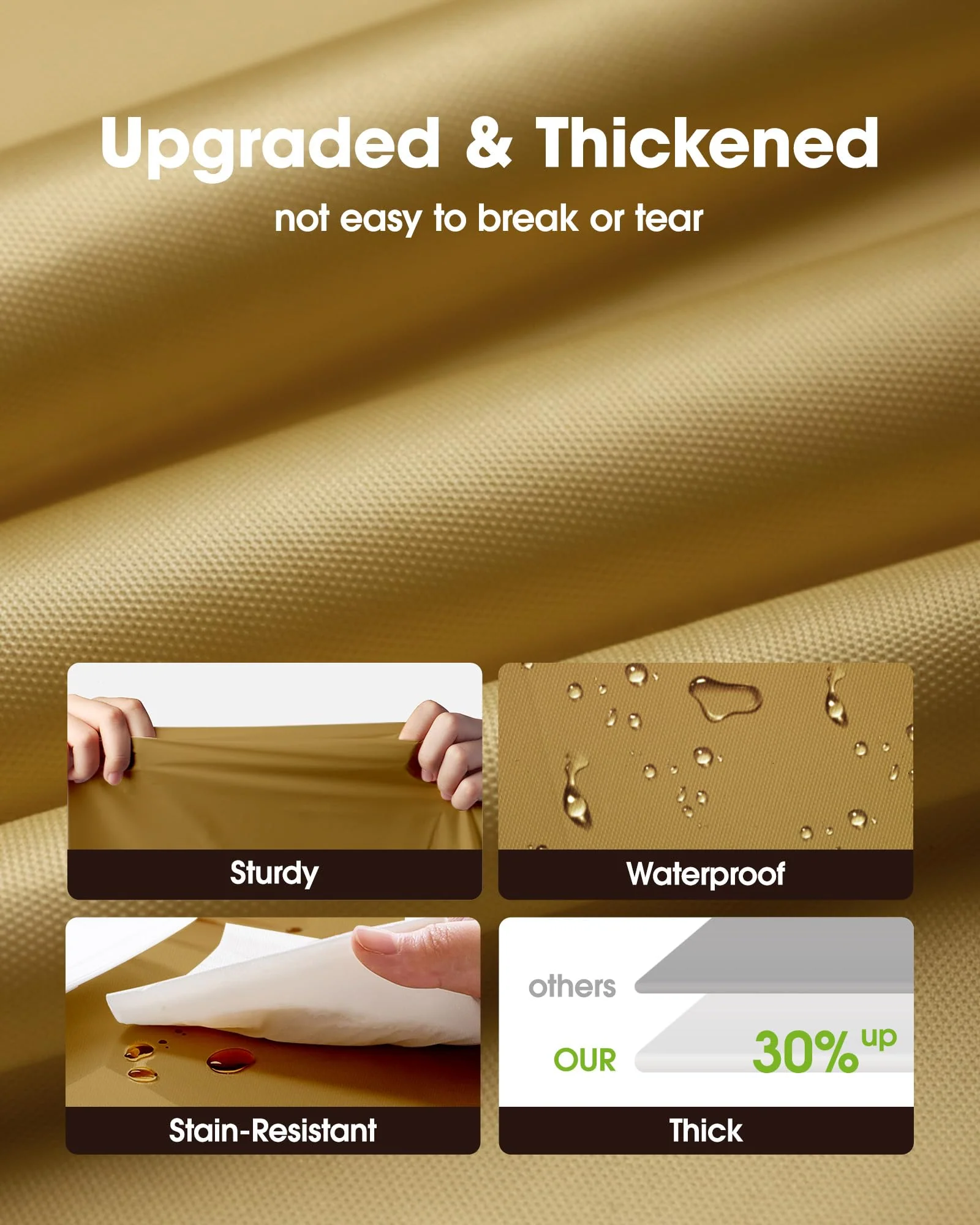 Pureegg Plastic Table Cloth Disposable 10 Pack, 54 x 108 Inch Table Cloths, Graduation Decorations, Thanksgiving, Christmas Tablecloths, Rectangle, Plastic Cover, Leakproof & Sturdy, Gold - Image 8