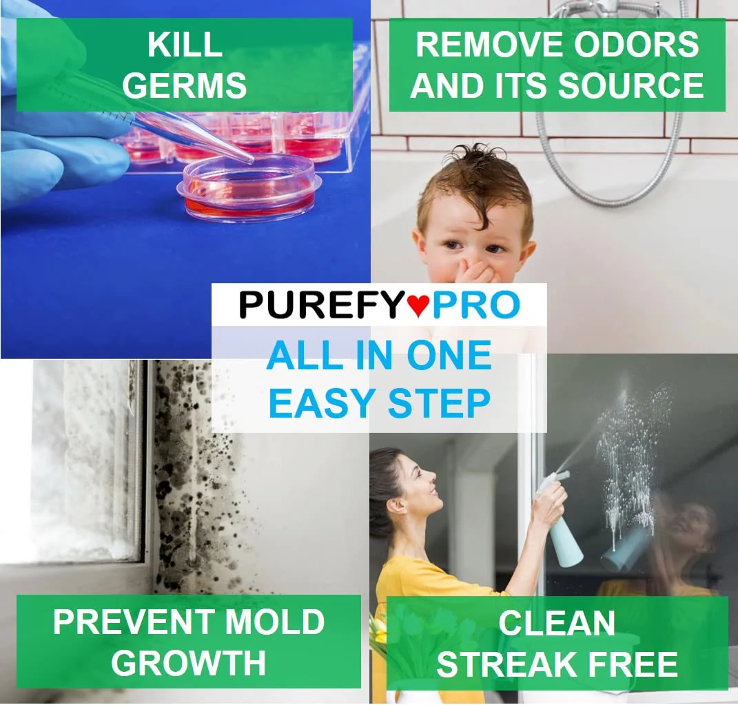 Purefypro Disinfectant Spray (1.7oz, 6 Pack) - No Rinse. No Residue. Kills 99.9999% Norovirus, HIV, Hepatitis, Flu, Monkeypox Virus, and Fungi, MRSA VRE, Drug Resistant Germs. (On The Go) - Image 6