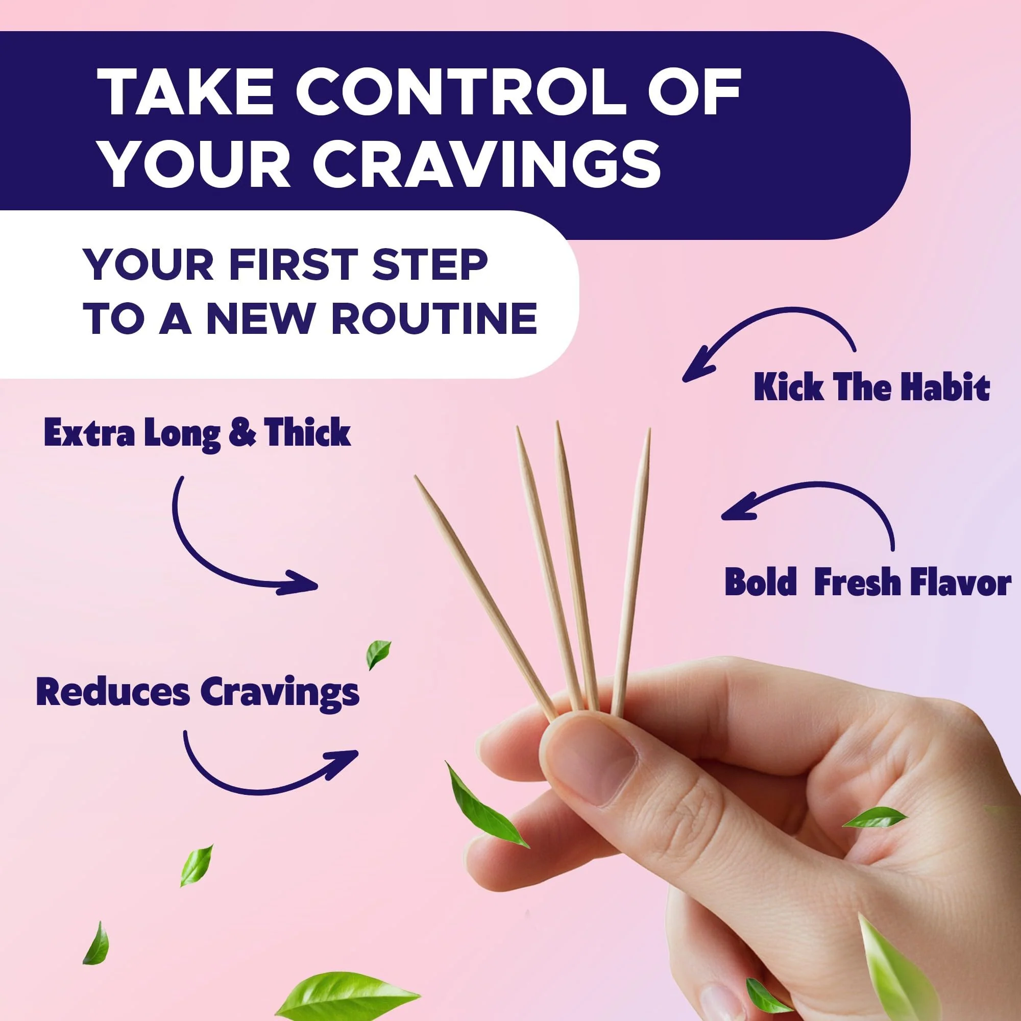 PurePix QuitPix Flavored Toothpicks to Quit Smoking – Nicotine Free Infused Toothpicks with L-Theanine & NAC, Extra Thick Oral Fixation Relief, 4 Flavor Variety Pack (80ct) Made in USA - Image 4