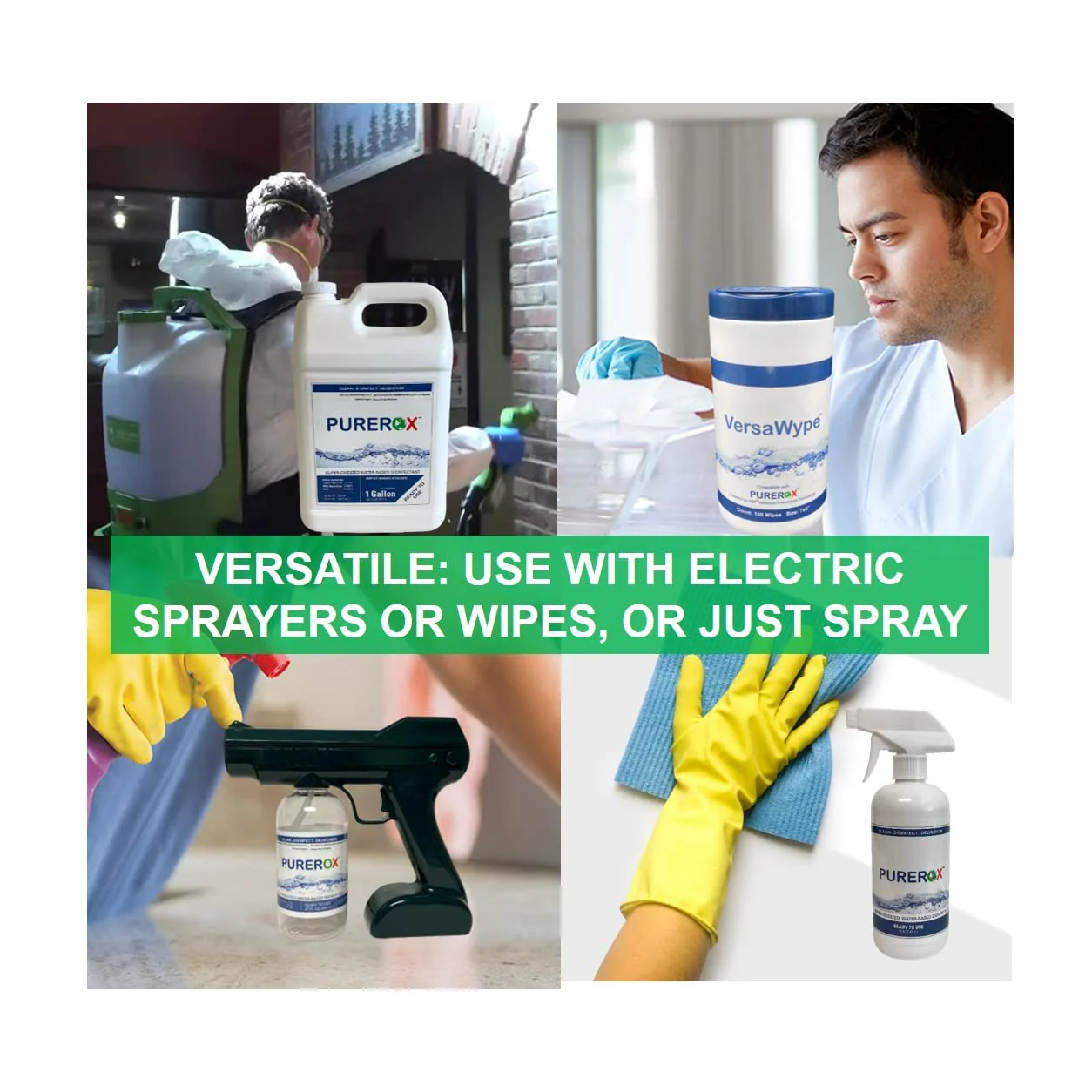 PUREROX disinfectant (1 gallon) Eliminate 99.9999% viruses, Norovirus, HIV, MRSA and fungi. PUREROX Hypochlorous technology. Hospital Grade. Use Anywhere. No residue.No Rinse. Suitable All Surfaces - Image 3