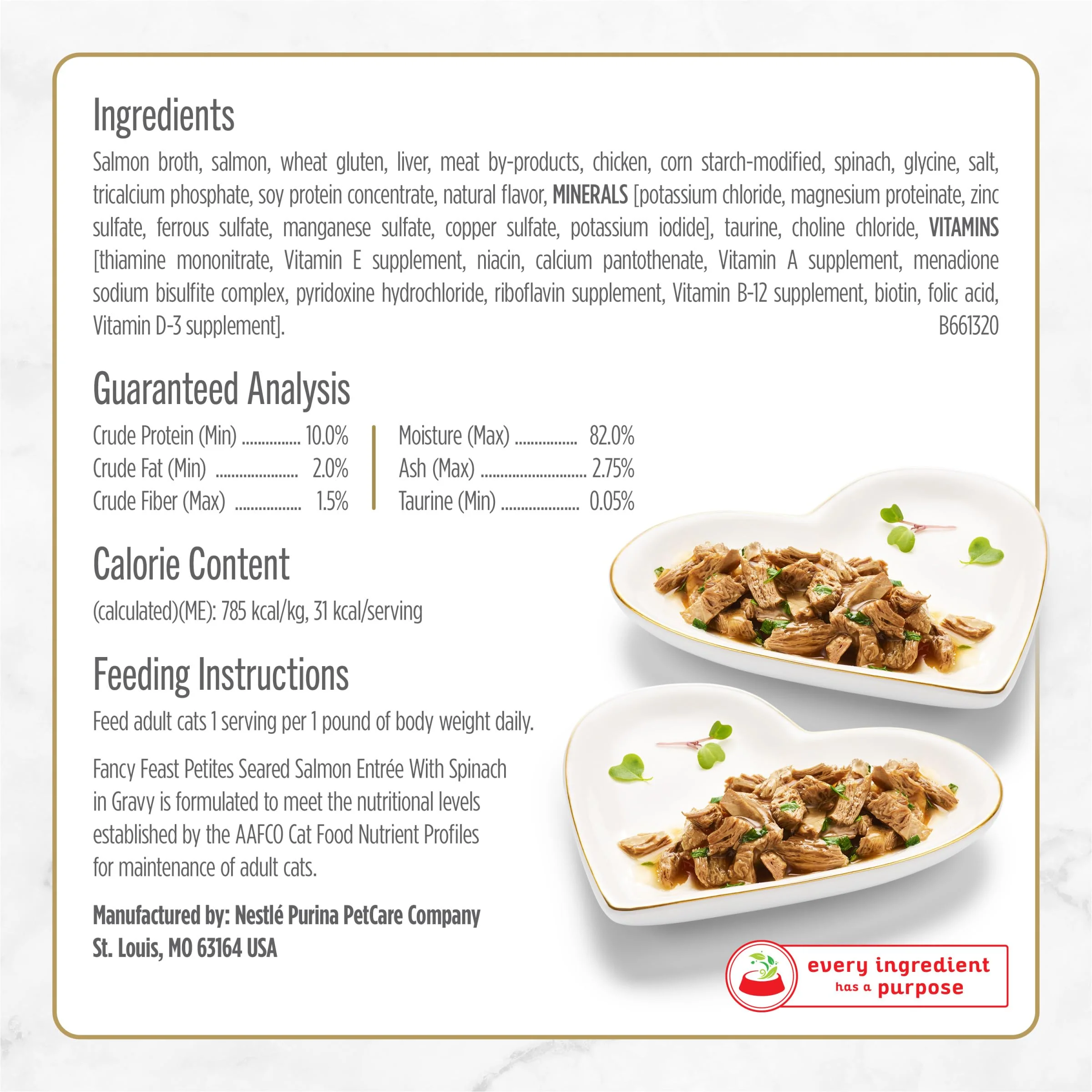 Purina Fancy Feast Petites Seared Salmon Entree With Spinach in Gravy Gourmet Wet Cat Food - (Pack of 12) 2.8 oz. Tubs - Image 8