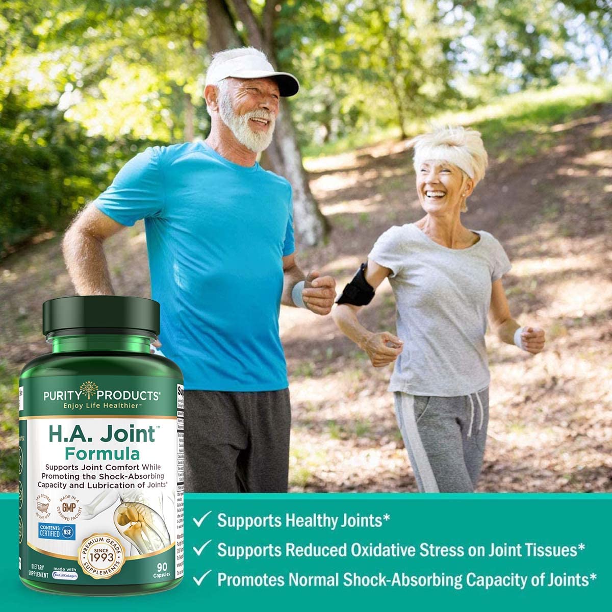 Purity Products HA Joint Formula Hyaluronic Acid + Key CoFactors - Joint + Skin Multi Collagen (Type I, II & III) - 5-Loxin - Olive Fruit Extract - Joint Flexibility + Mobility - 90 Capsules (3) - Image 5