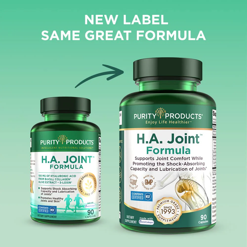 Purity Products HA Joint Formula Hyaluronic Acid + Key CoFactors - Joint + Skin Multi Collagen (Type I, II & III) - 5-Loxin - Olive Fruit Extract - Joint Flexibility + Mobility - 90 Capsules (3) - Image 7
