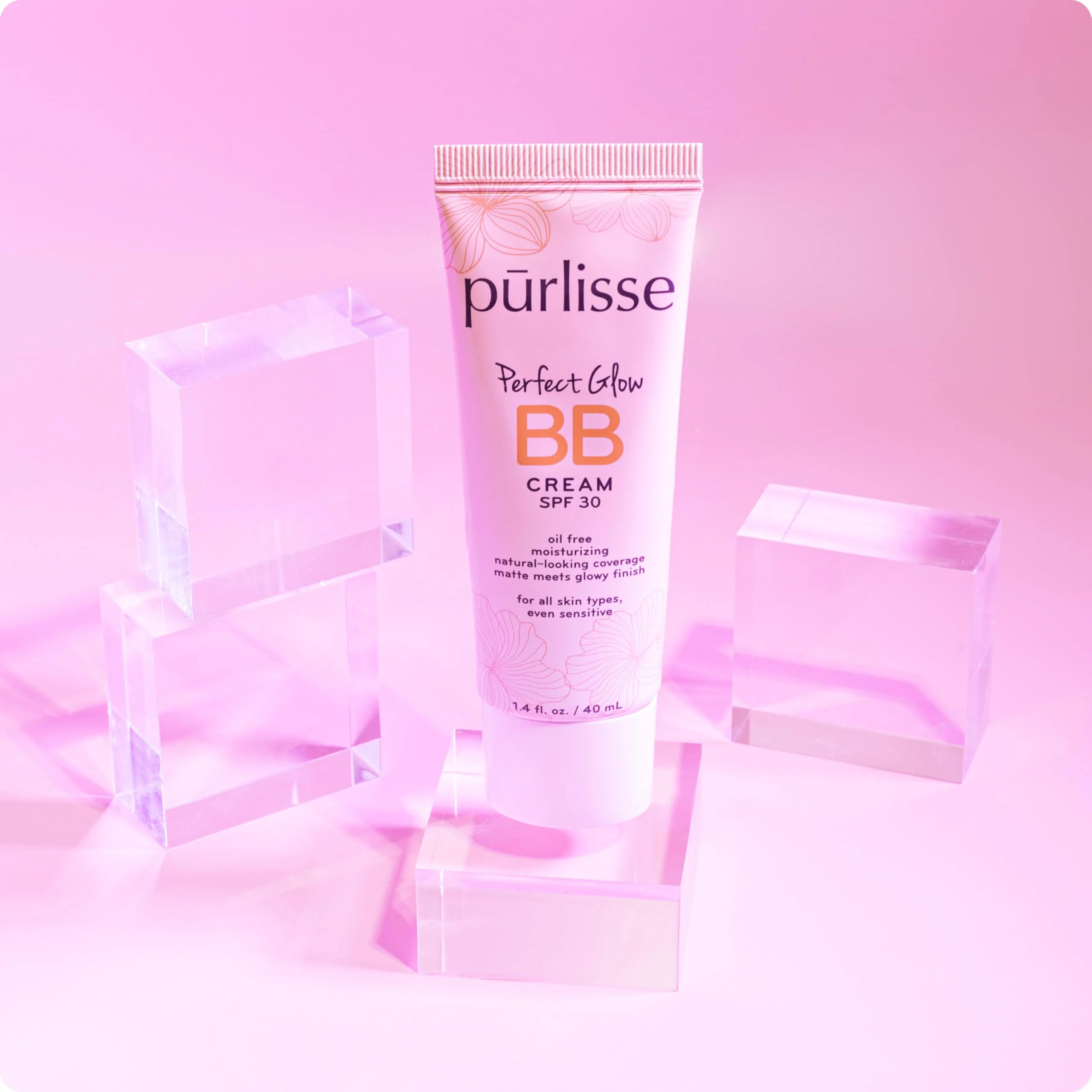 pūrlisse Perfect Glow BB Cream with SPF 30 - Matte Meets Dewy Finish - Enriched with Goji & Hawthorn Berry to Help Improve Skin Texture & Radiance - Medium Tan (1.4 oz) - Image 6