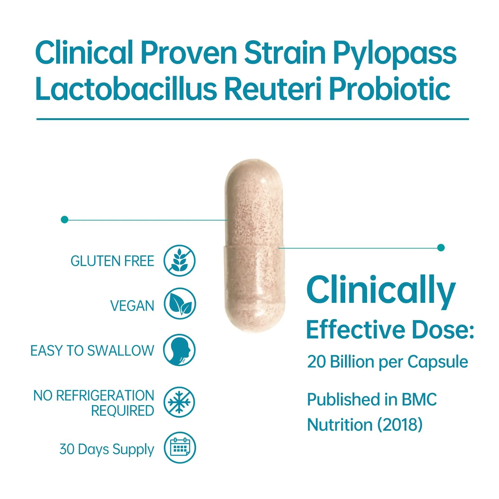 purmeo 4 Pack MagenVital Pylopass H. Pylori Probiotic Supplement - 1 Per Day - Gastritis, Acid Reflux, Heartburn, Stomach Lining Repair - Lactobacillus Reuteri DSM17648 - Made in Germany - Image 9