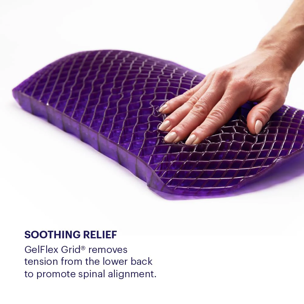 Purple Back Cushion | Pressure Reducing Grid Designed for Ultimate Comfort | Designed for Chairs, Gaming, and Travel | Made in The USA - Image 6