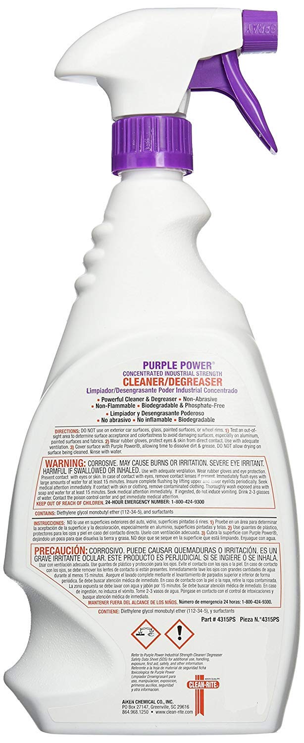 PURPLE POWER 4319PS Industrial Strength Cleaner and Degreaser - 40 oz. - 3 Pack - Image 2