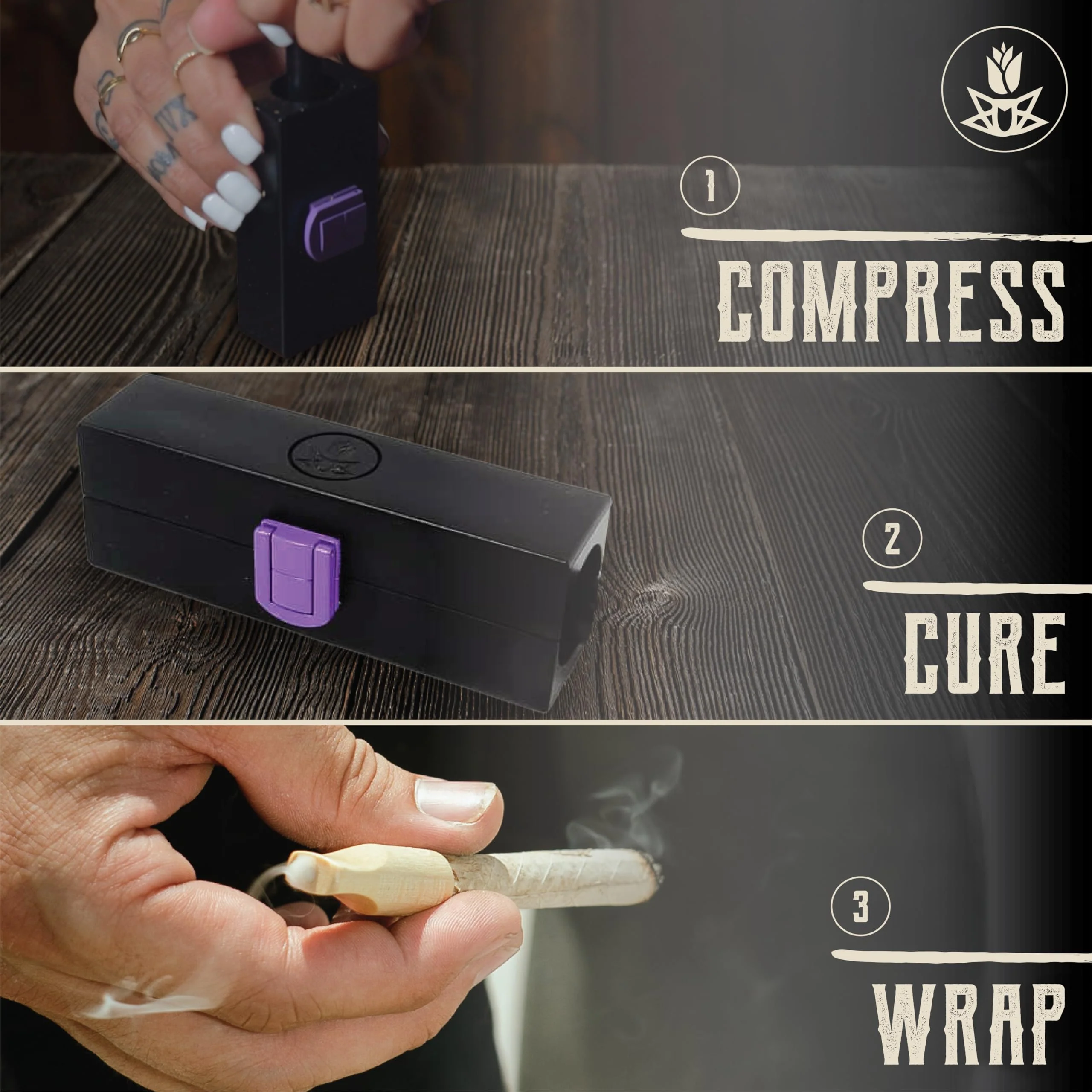Purple Rose Supply Cigar Mold – 3.5-7g Small Size Cigar Roller with Skewers, Wooden Tip, Funnel – 3 Hours Burn Time Rolling Kit – Compact and Lightweight – Travel Friendly - Image 2