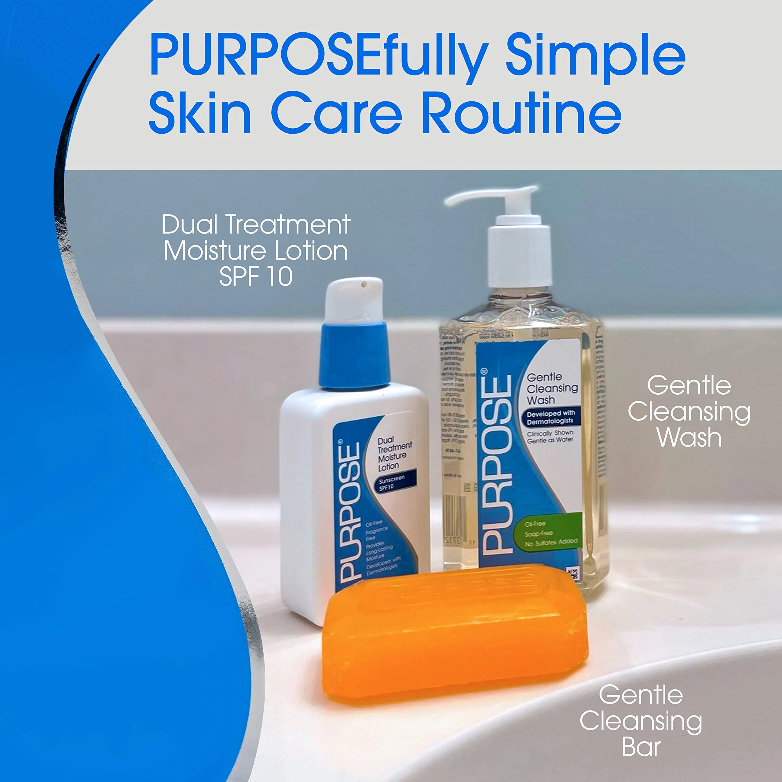 PURPOSE Gentle Cleansing Bar, 6 Ounces (Pack of 3) - Image 2