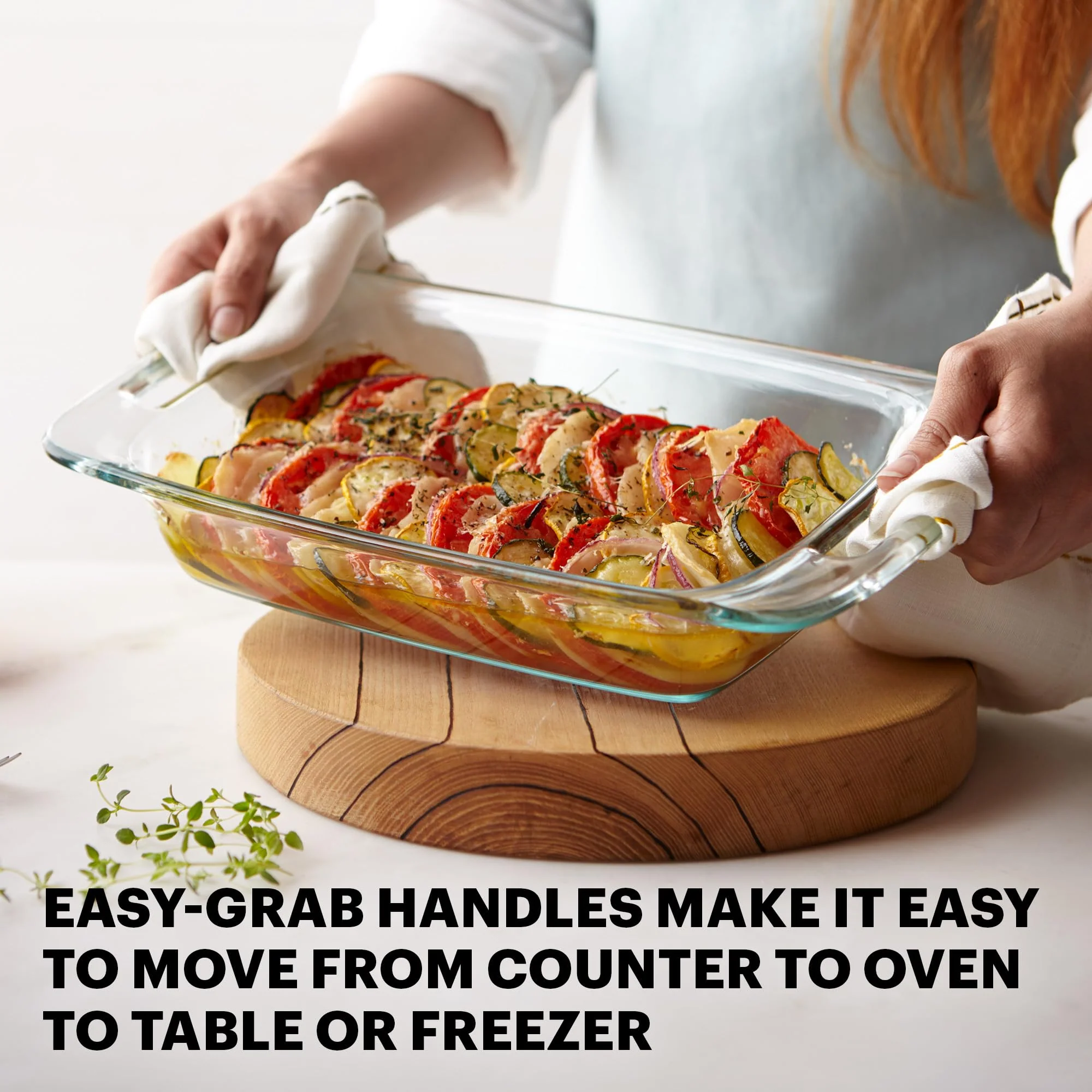 Pyrex 4-Piece Extra Large Glass Baking Dish Set With Lids and Handles, Oven and Freezer Safe - Image 6
