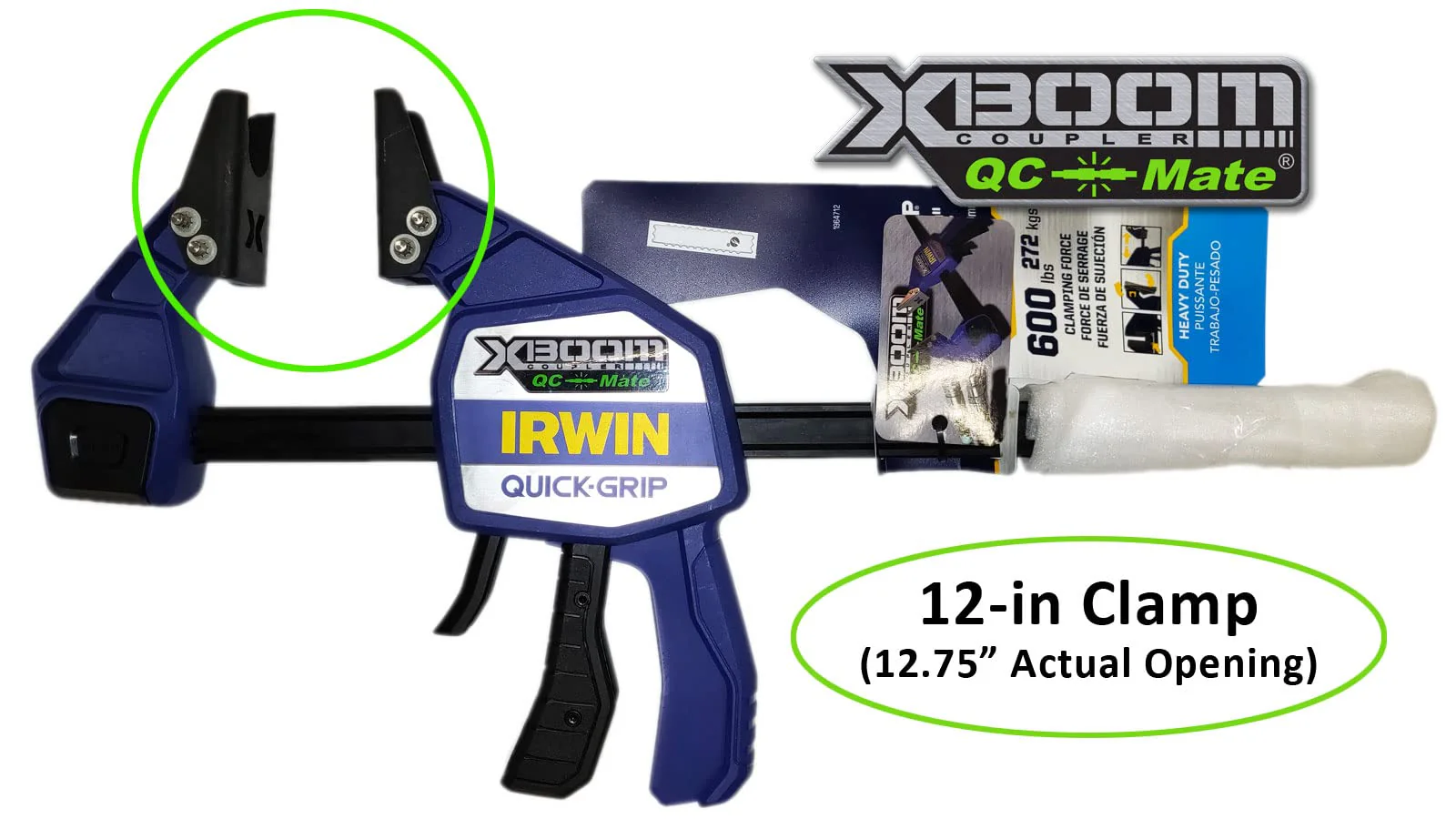 QC-Mate by XBoom Coupler (7/8” Uni-Jaw Set, 12” QC-Mate Clamp) - Image 2