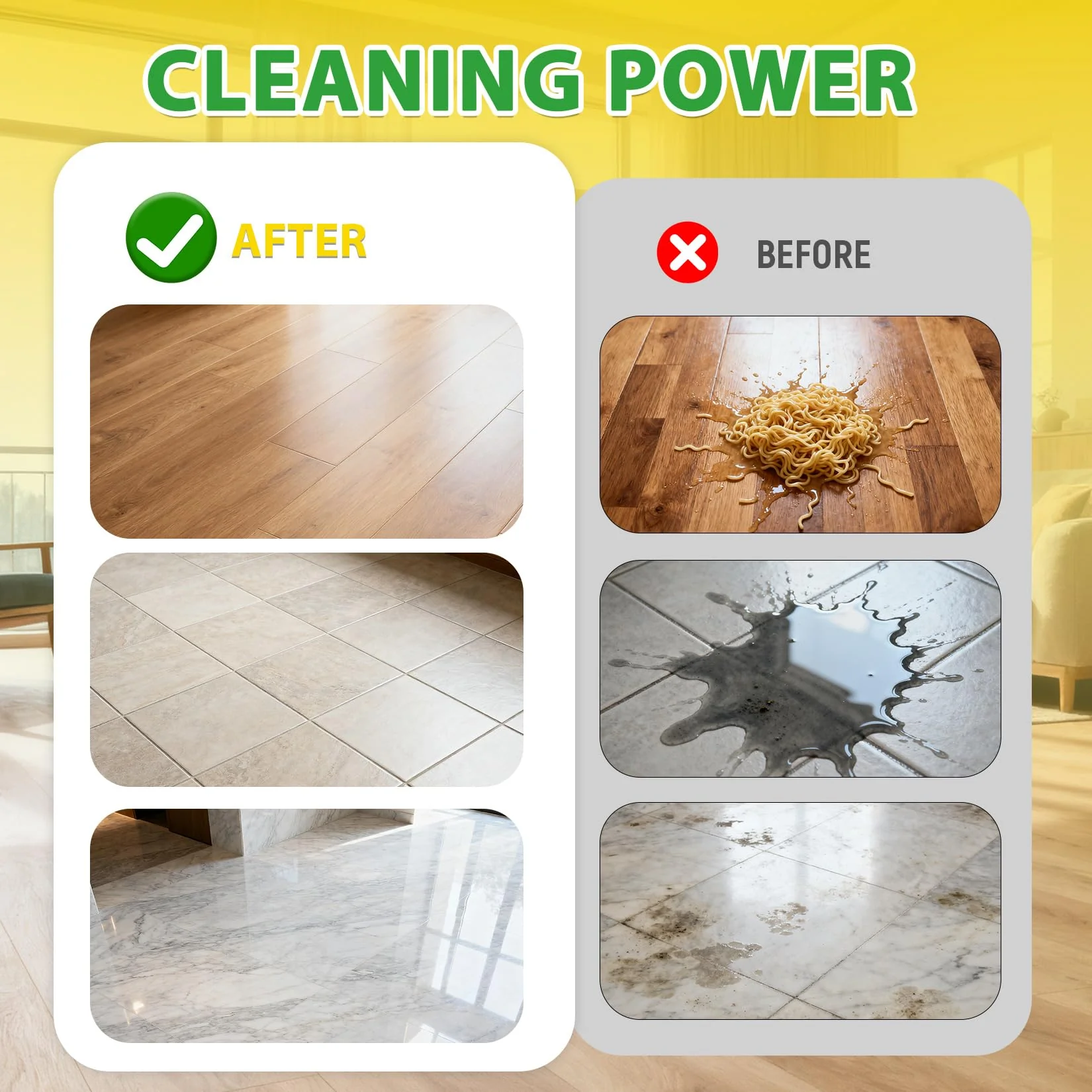 QKLYXEN Floor Cleaning Solution Compatible with Tineco – Lemon Floor Cleaner – Long-Lasting, Zesty Scent – For All Cordless Wet/Dry Vacuum Mop Cleaner & Robot Vacuums with Mopping (2 Bottle) - Image 4