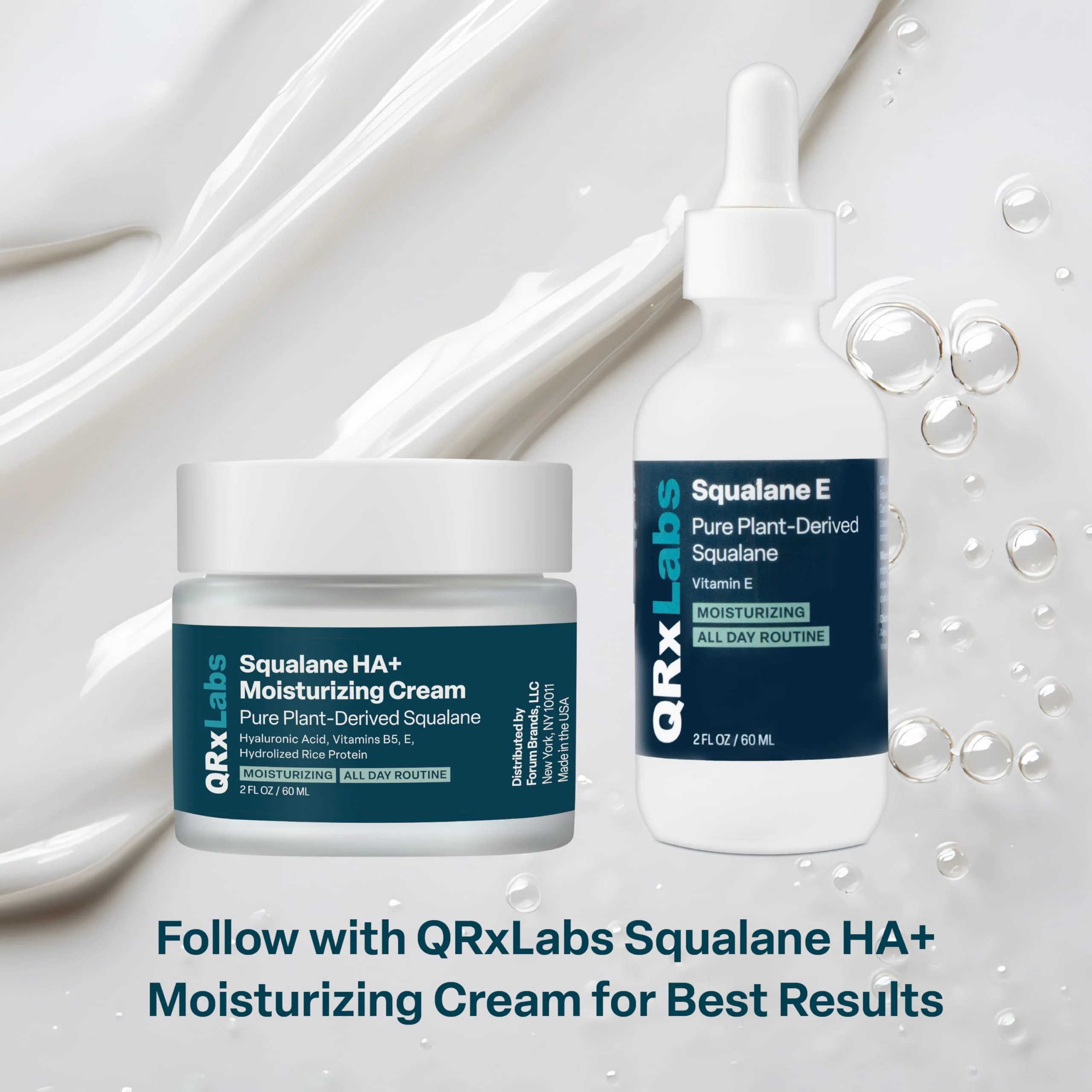QRxLabs Squalane Oil for Face - Hydrating Face Oil for Women with Vitamin E - Dermaplaning & Gua Sha Massage - Moisturizer for Oily Skin - Unscented, 2 Fl Oz - Image 2