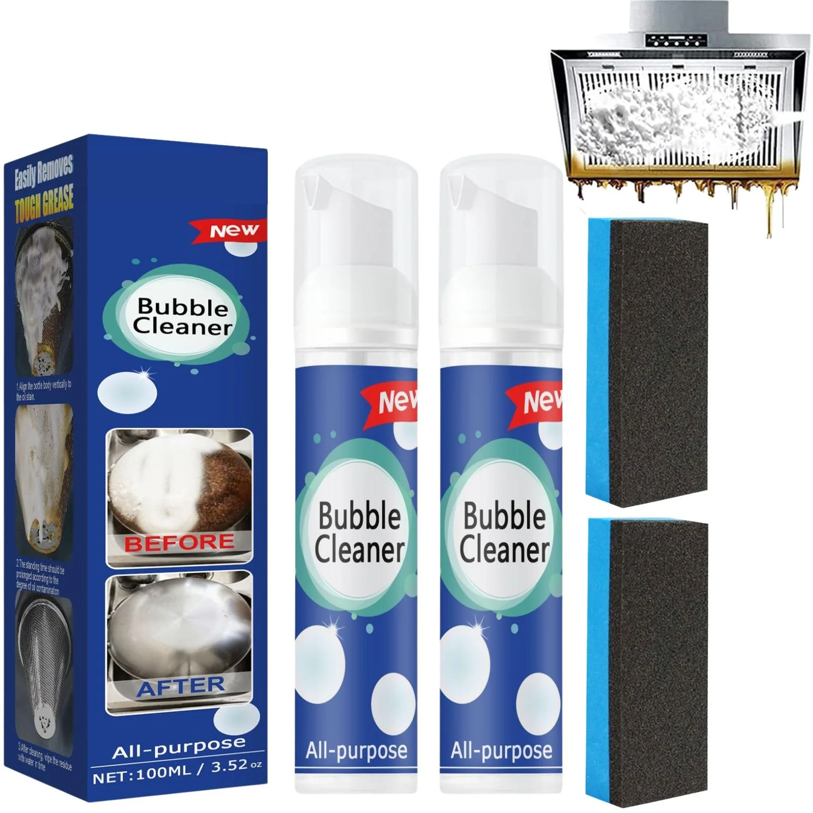 QUAAM Bubble Cleaner Foam,All-Purpose Bubble Cleaner Spray, Foam Cleaner All Purpose Duty, Suitable for Cleaning Pots - Image 5