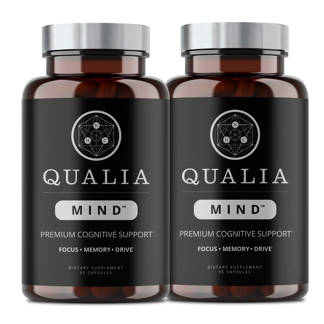 Qualia Mind — Beat Brain Fog | Doctor-Formulated Premium Brain Nourishment | Fuel Focus, Drive & Energy | 32 Ingredients Including Lion’s Mane, Smartseed™️, Cognizin™️, Ginkgo & More| 2 Week Supply*