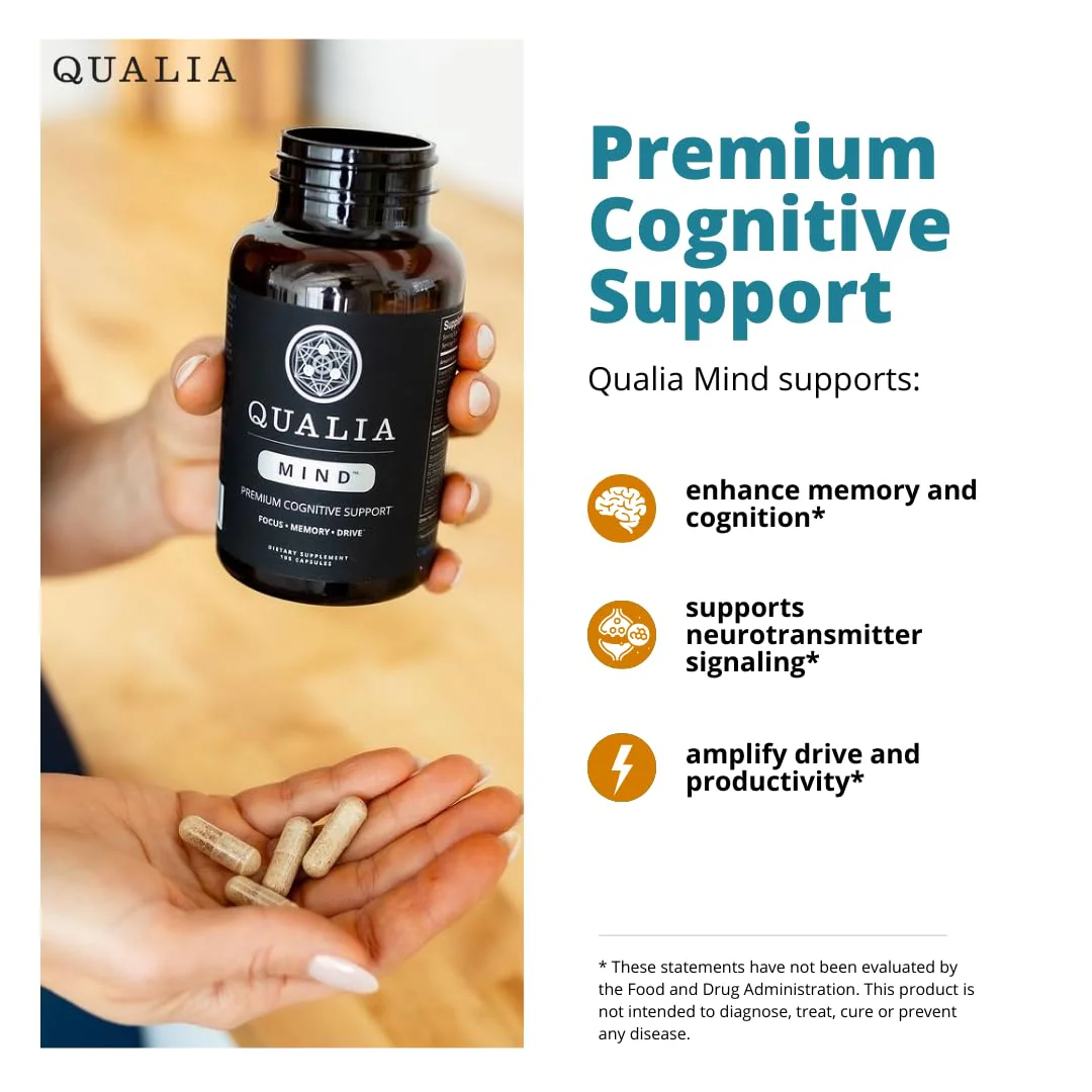 Qualia Mind — Beat Brain Fog | Doctor-Formulated Premium Brain Nourishment | Fuel Focus, Drive & Energy | 32 Ingredients Including Lion’s Mane, Smartseed™️, Cognizin™️, Ginkgo & More| 2 Week Supply* - Image 7