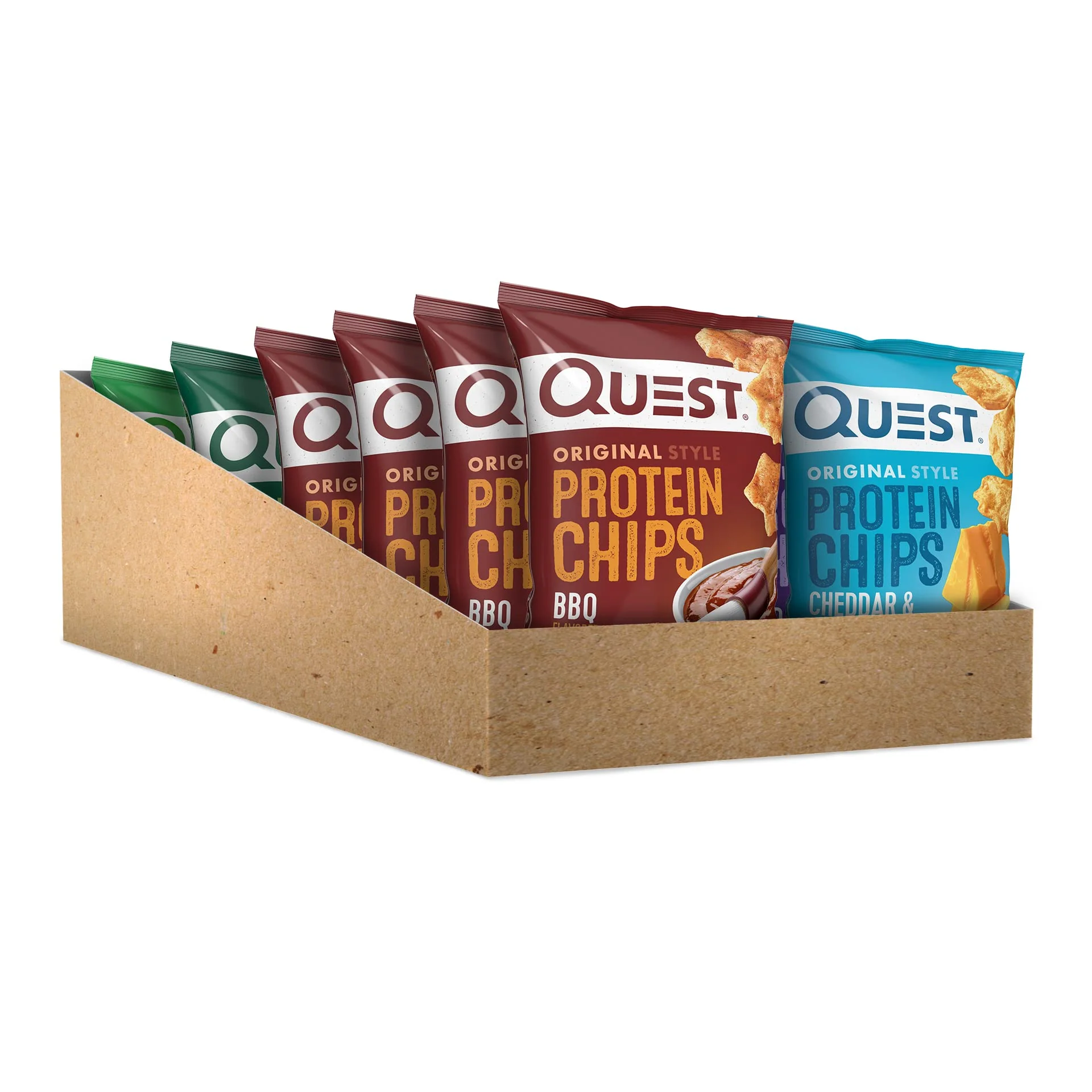 Quest Nutrition Protein Chips Variety Pack, BBQ, Cheddar & Sour Cream, Sour Cream & Onion, High Protein, Low Carb, 1.1 oz (Pack of 12) - Image 6