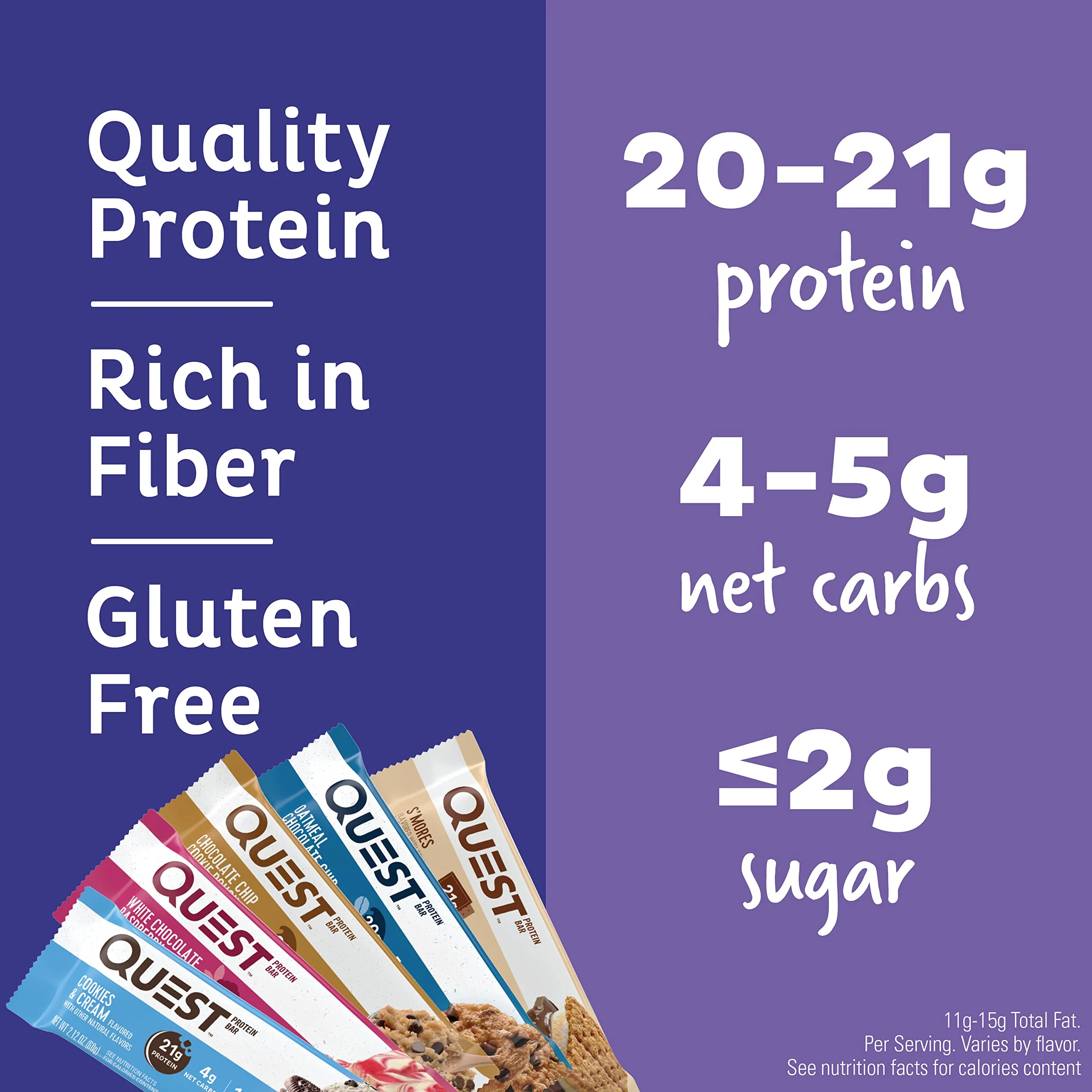 Quest Nutrition Ultimate Variety Pack Protein Bars, High Protein, Low Carb, Gluten Free, Keto Friendly, 12 Count - Image 3
