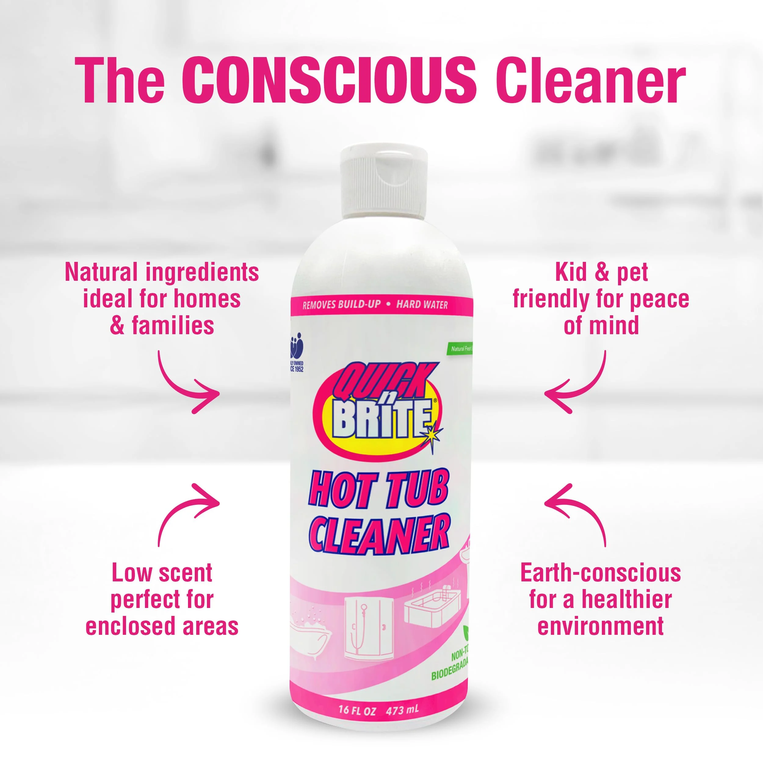 Quick N Brite Heavy Duty Hot Tub Cleaner Kit - Non-abrasive Cleaning Gel with Sponge and Cloth, 16 oz. (Packaging May Vary) - Image 5