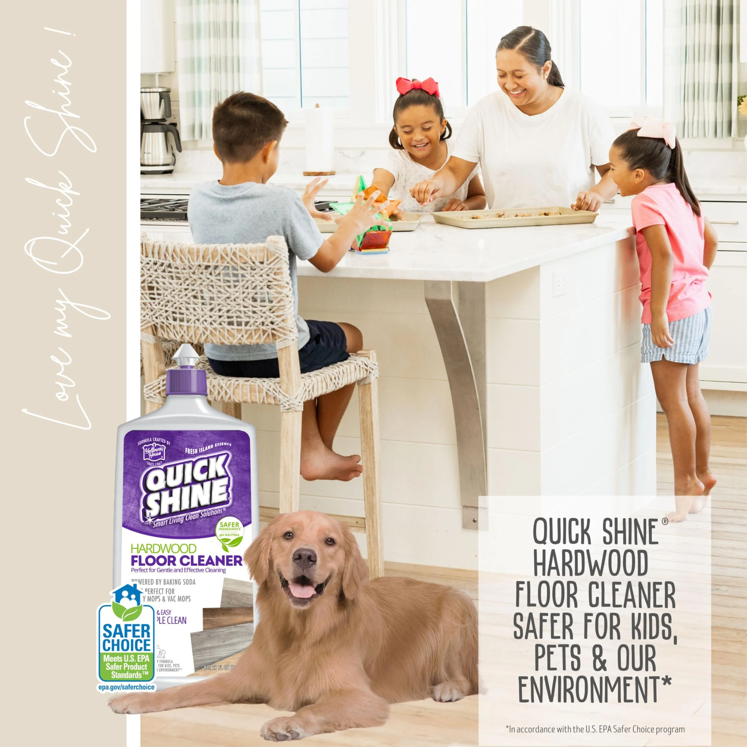 Quick Shine Hardwood Floor Cleaner 27oz, 2Pk| Use in Spray & Vac Mops| Removes Dirt & Scuff Marks| Ready-to-Use, Streak Free, No Rinse| Safer Choice Cleaner| Perfect for Gentle and Effective Cleaning - Image 11