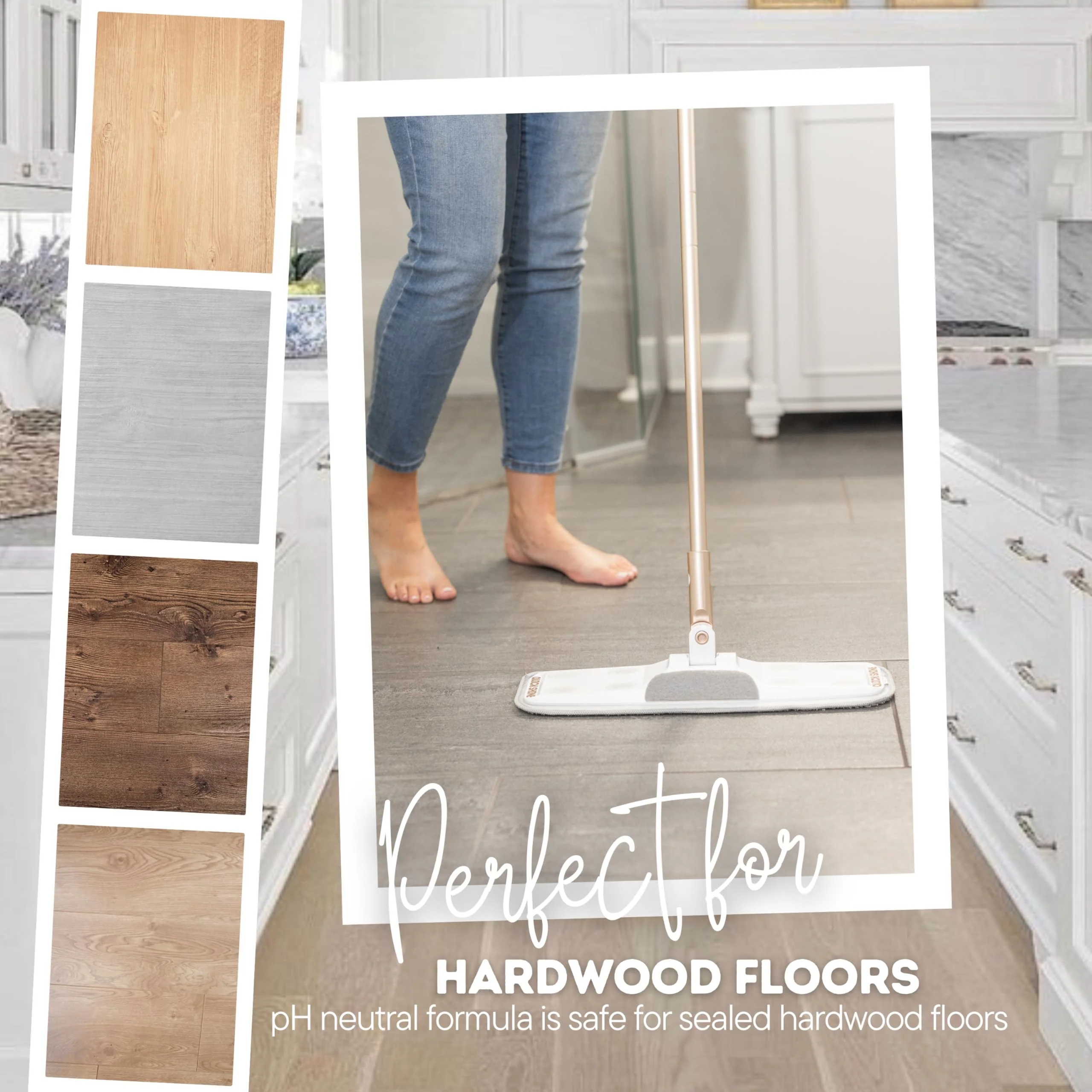 Quick Shine Hardwood Floor Luster-Polish 27oz-2pk | Plant-Derived w/Carnauba | Safer Choice, No PFAS, pH Neutral | Ready to Use Formula w/Anti-Slip Technology | Simply Squirt & Spread | Made in USA - Image 14