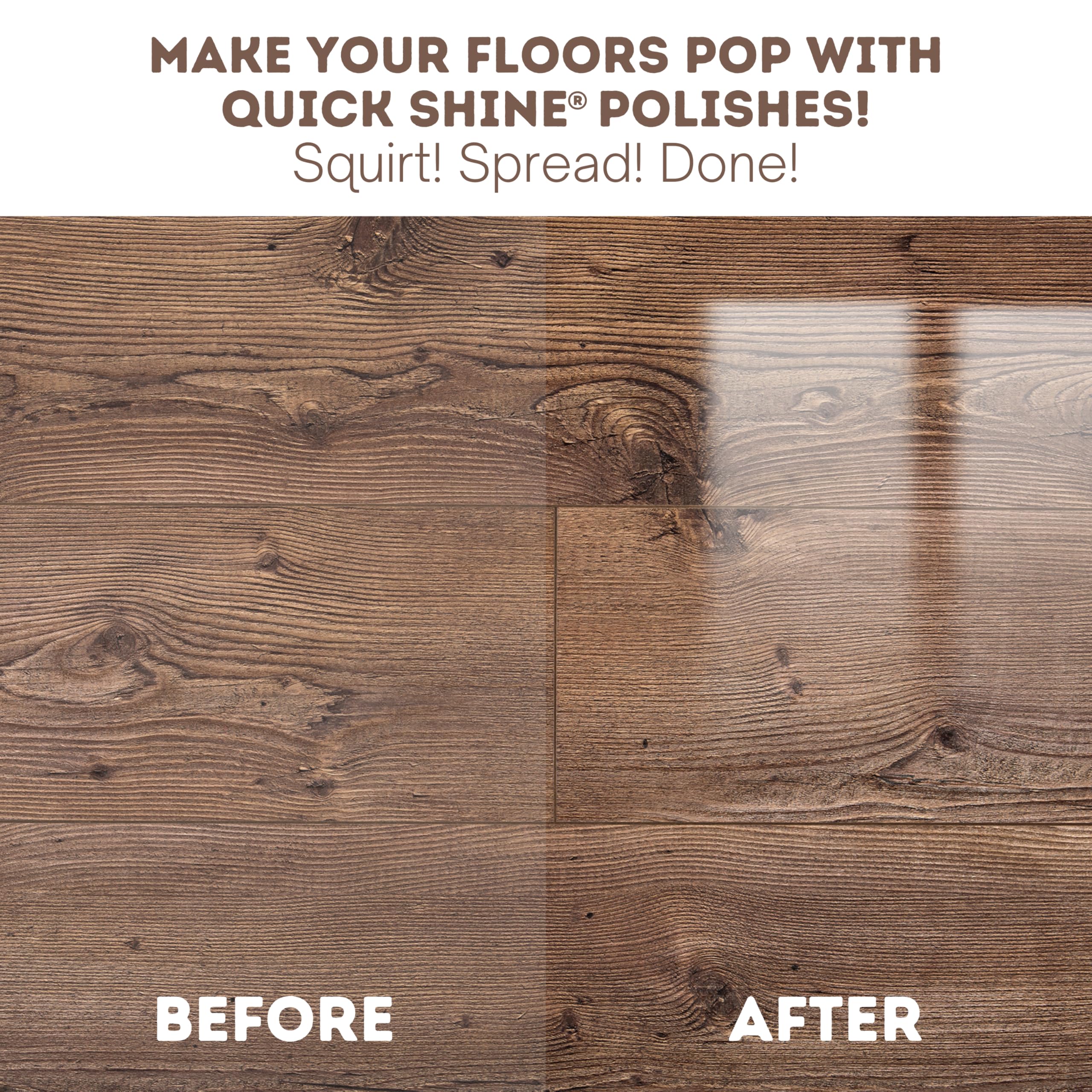 Quick Shine Hardwood Floor Luster-Polish 27oz-2pk | Plant-Derived w/Carnauba | Safer Choice, No PFAS, pH Neutral | Ready to Use Formula w/Anti-Slip Technology | Simply Squirt & Spread | Made in USA - Image 17