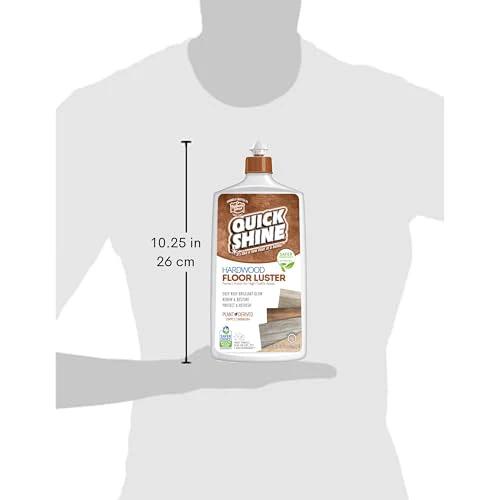 Quick Shine Hardwood Floor Luster-Polish 27oz-2pk | Plant-Derived w/Carnauba | Safer Choice, No PFAS, pH Neutral | Ready to Use Formula w/Anti-Slip Technology | Simply Squirt & Spread | Made in USA - Image 3
