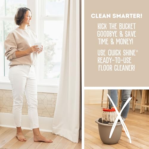 Quick Shine Multi Surface Floor Cleaner 64oz, Ready to Use-Streak Free-No Rinse, Use on Hardwood, Laminate, Luxury Vinyl Plank & Stone, Use in Spray Mops & Vac Mops, Safer Choice Cleaner - Image 9