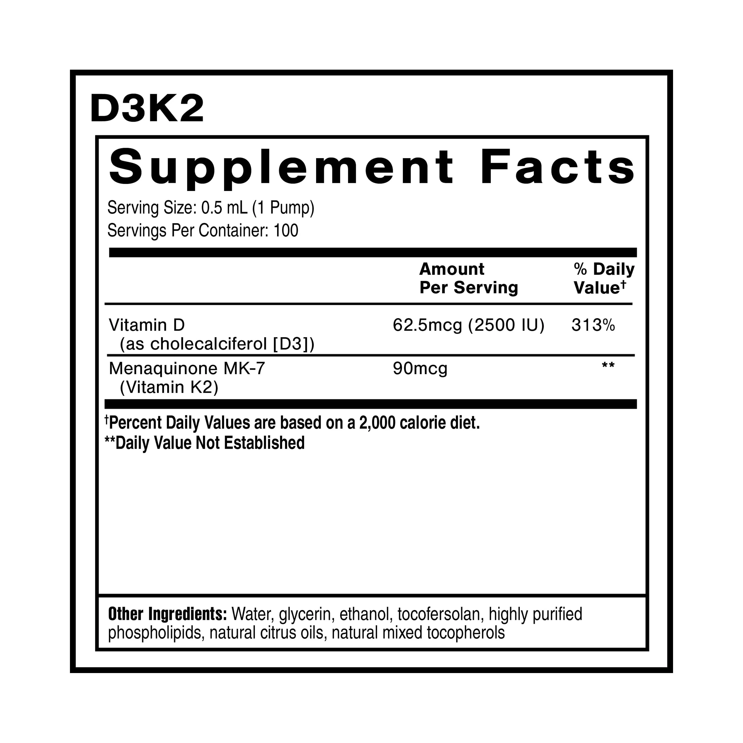 Quicksilver Scientific Nanoemulsified D3K2 - Emulsified Liquid Vitamin D3 + K2 MK7 Liposomal Supplement for Heart, Bone Health + Immune Support - Bioactive 2500IU for Enhanced Absorption (1.7oz/50ml) - Image 6