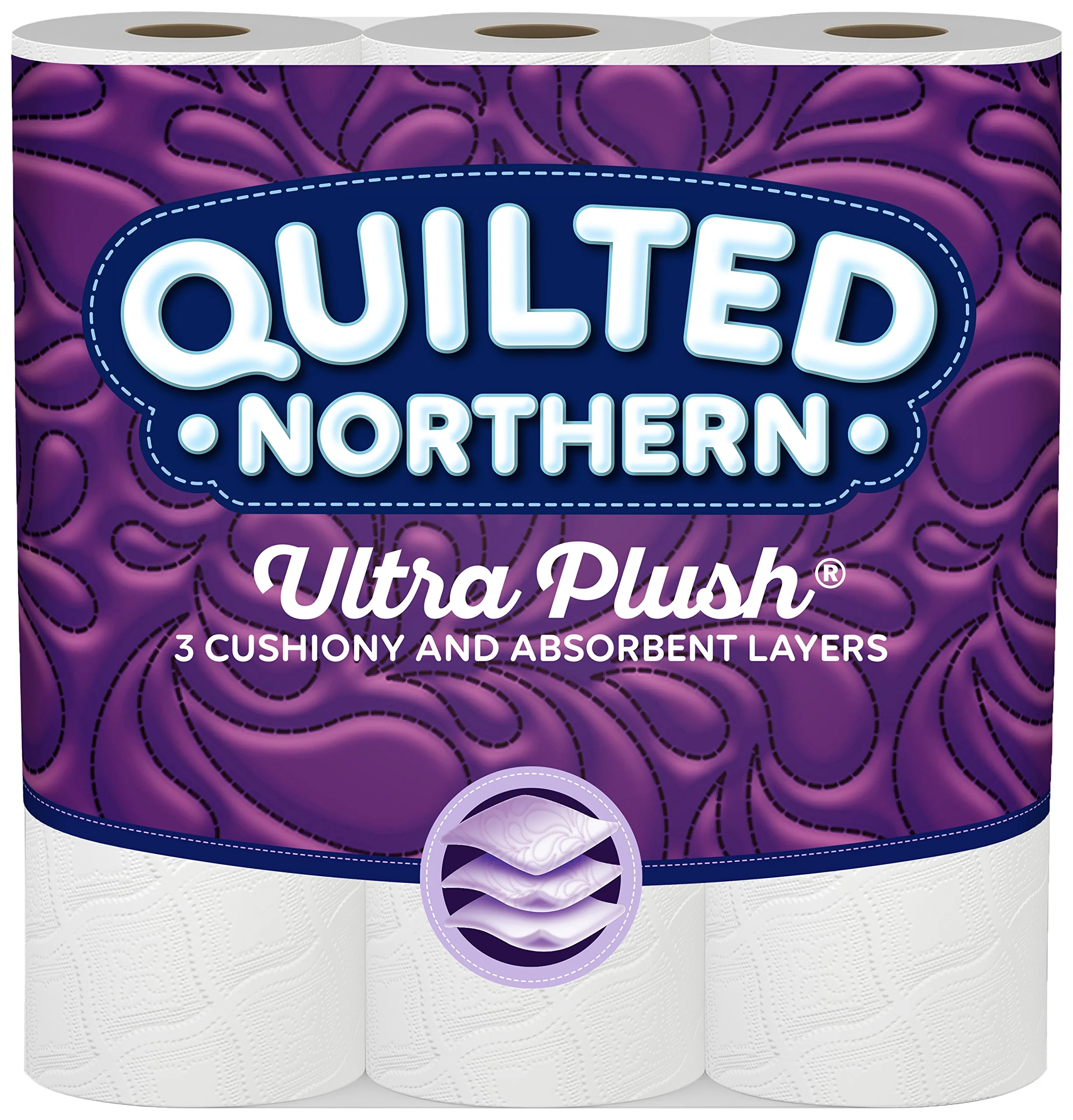 Quilted Northern Ultra Plush Mega-Roll Toilet Paper, Pack of 9 Mega Rolls, Equivalent to 36 Regular Rolls