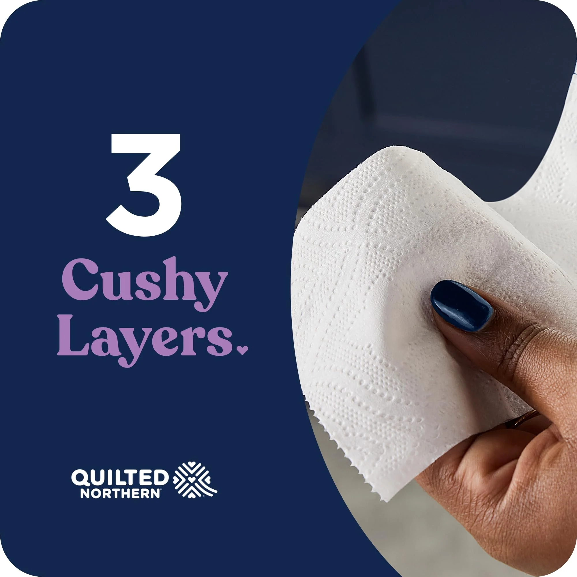 Quilted Northern Ultra Plush Toilet Paper, 18 Mega Rolls = 72 Regular Rolls, 3X Thicker*, 3 Ply Soft Toilet Tissue - Image 4