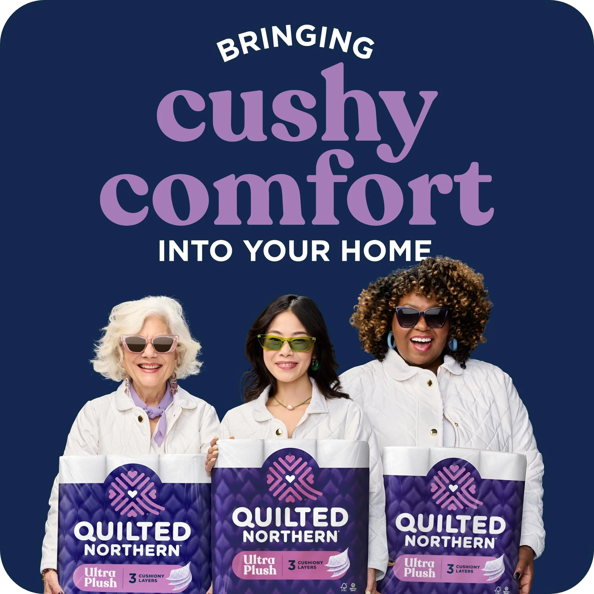 Quilted Northern Ultra Plush Toilet Paper, 18 Mega Rolls = 72 Regular Rolls, 3X Thicker*, 3 Ply Soft Toilet Tissue - Image 5