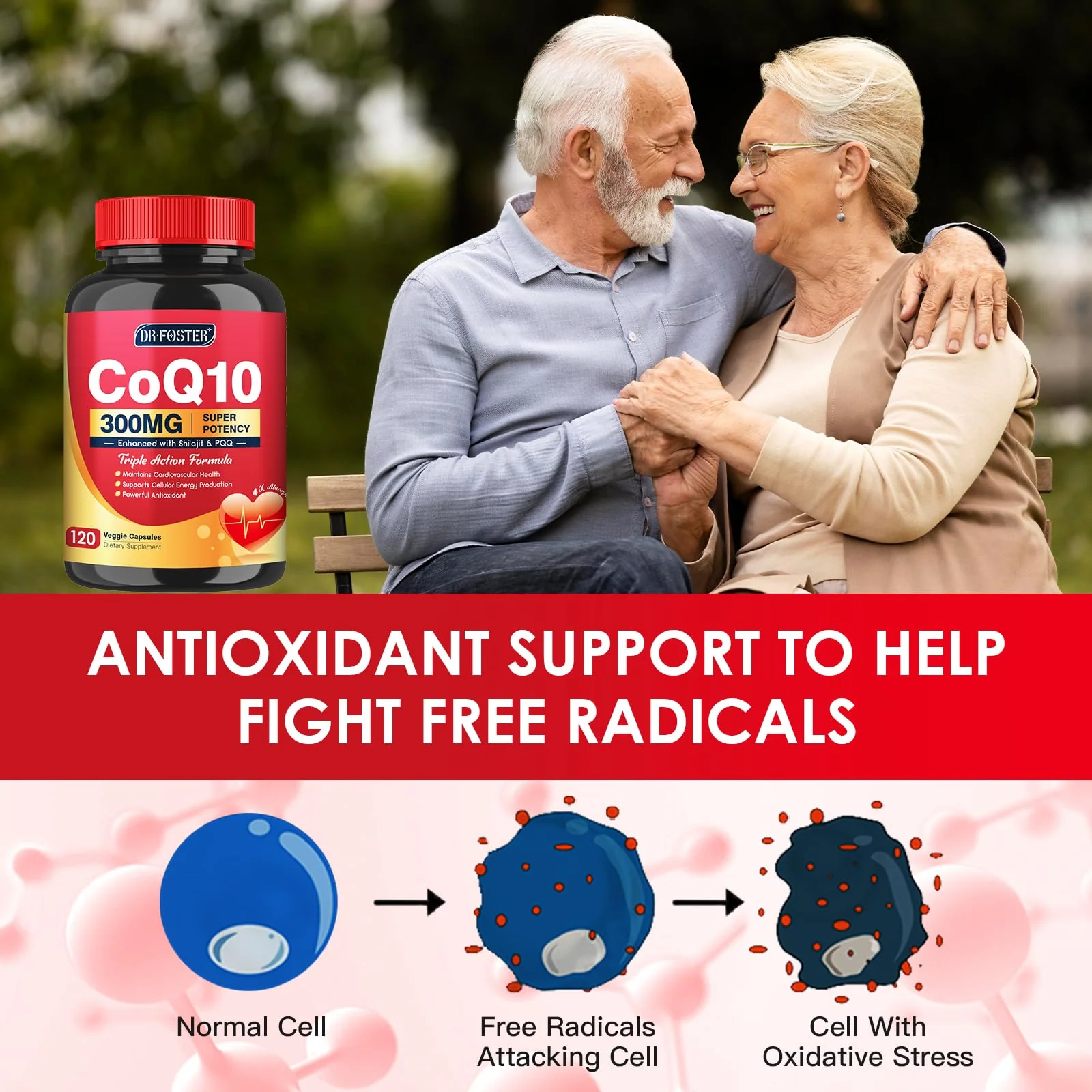Quinovit CoQ10 300mg with PQQ & Shilajit - Powerful Antioxidant for Heart & Brain Health and Energy Production - High Absorption with Bioperine Coenzyme Q10 Supplements - 120 Capsules - Image 2