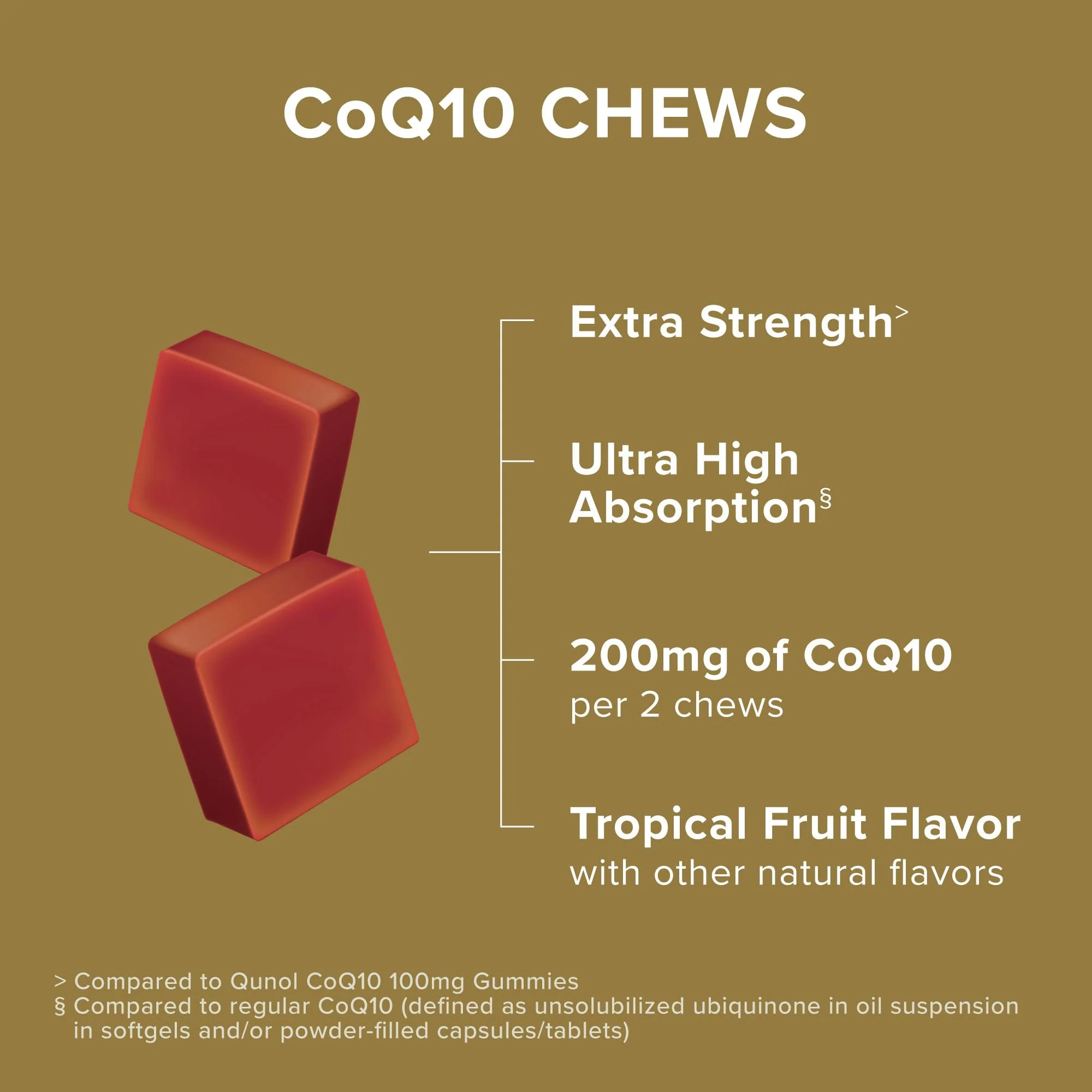 Qunol CoQ10 200mg Soft Chews, Extra Strength & Ultra High Absorption Coenzyme Q10 Supplement, #1 Cardiologist Recommended Supplement for Heart Health, 90 Count - Image 11