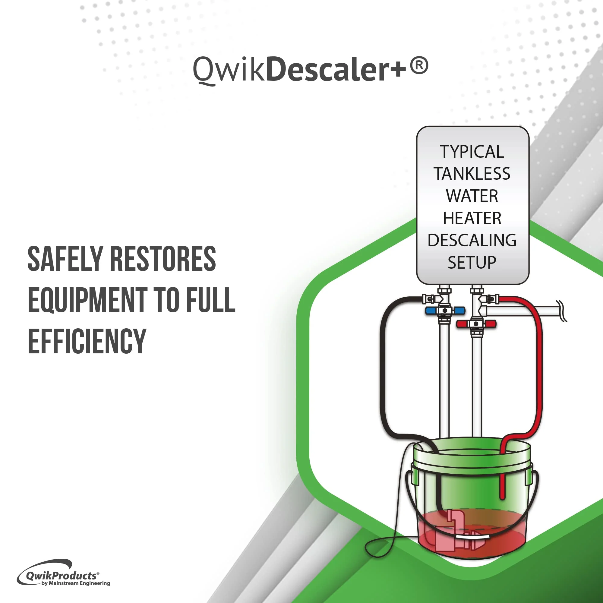 QwikProducts QwikDescaler + Concentrated Descaler Solution, Tankless Water Heater Descaling Solvent for Heat Exchanger, Quickly Dissolves Scale, Lime, Tarnish and Deposits, 1 Gallon - Image 3