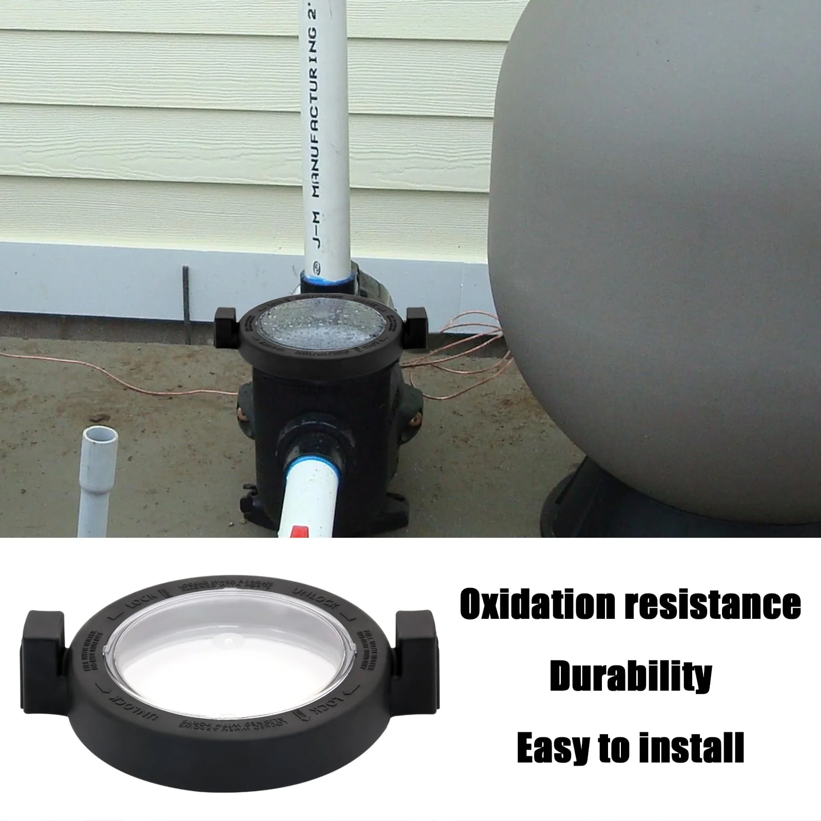 R0445800 Lid with Locking Ring, Pool Pump Lid for Zodiac Jandy Stealth, WaterFall series pump also compatible with Zodiac Jandy ePump variable speed pump and Spa Pumps-model JEP, SHPF, SHPM, SWF - Image 6