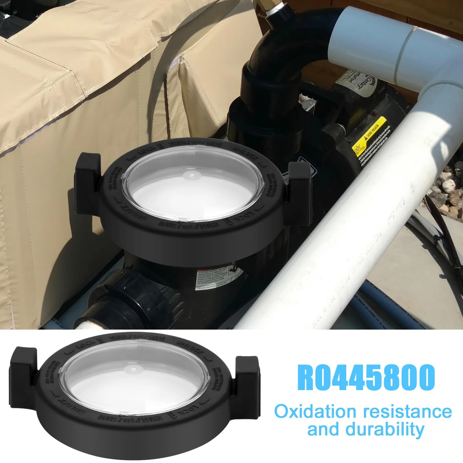 R0445800 Pool Pump Lid for Zodiac Jandy Stealth, Waterfall Series Pump Also Compatible with Zodiac Jandy ePump Variable Speed Pump and Spa Pumps-Model JEP，SHPF, SHPM, SWF… - Image 6