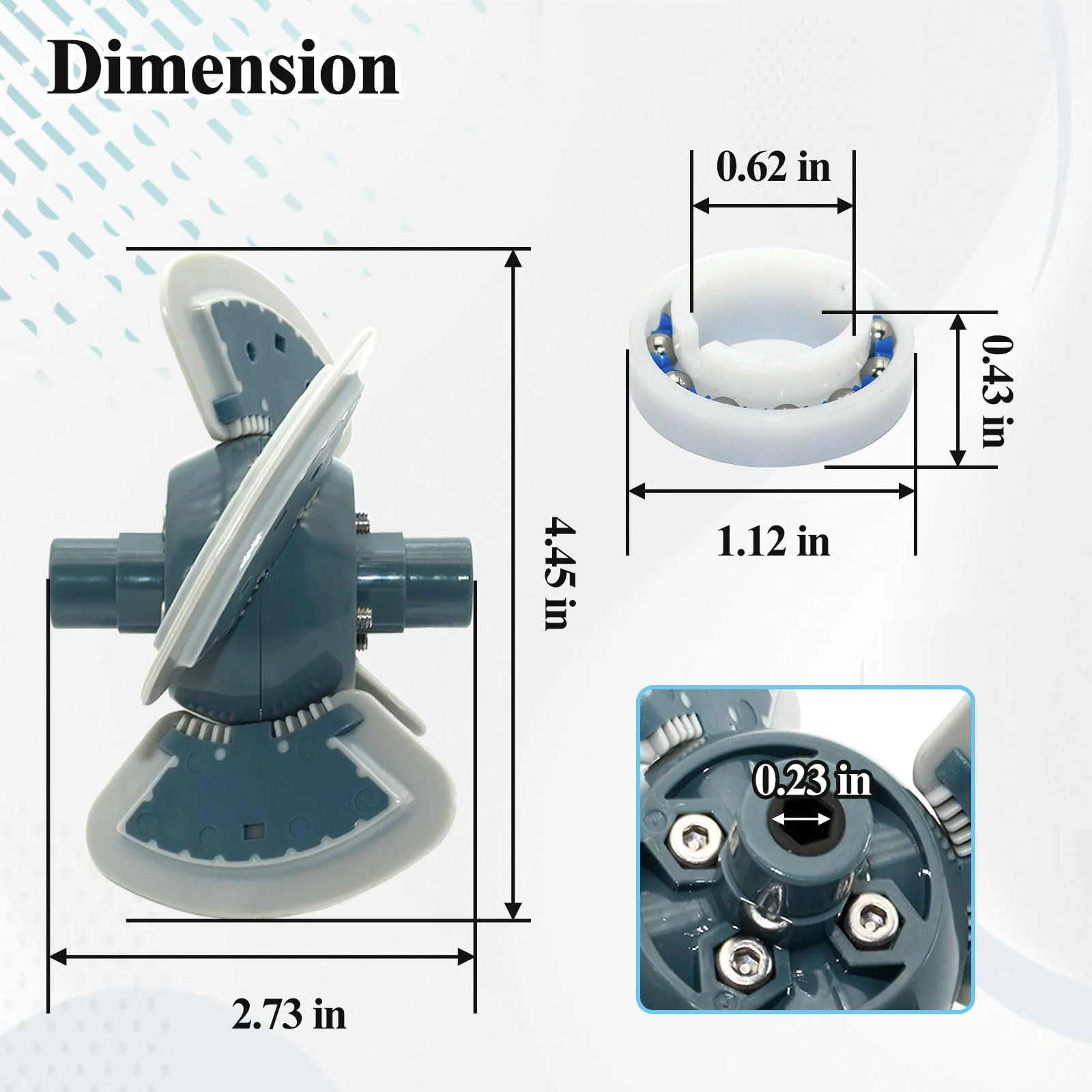 R0524900 Cleaner Engine Replacement for MX6/MX8 Pool Suction Cleaner, with Rollers on Both Sides - Image 7