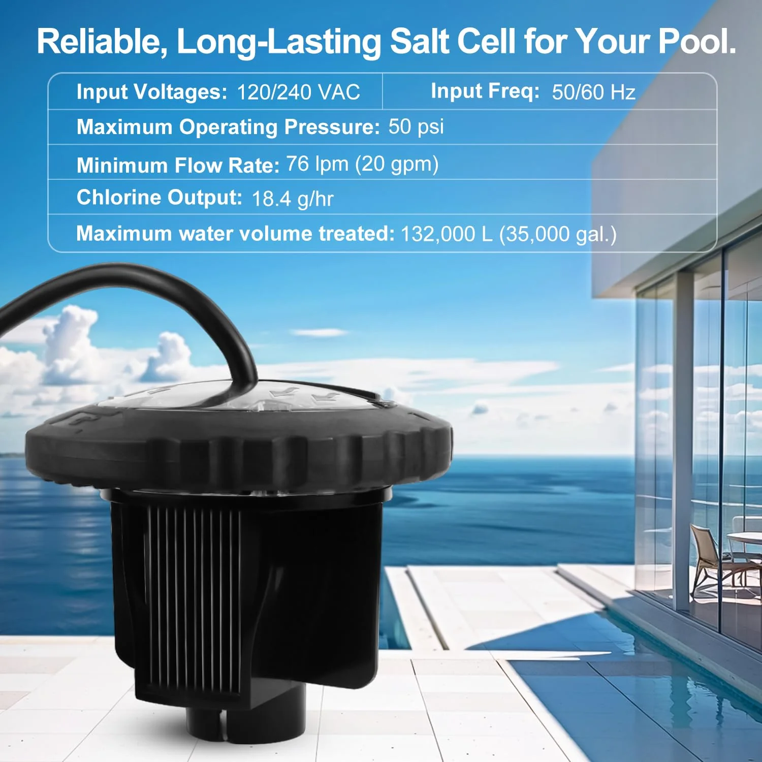 R0693900 Replacement Salt Cell Assembly - Compatible with Jandy Pro Series TRUCLEAR11K & TRUCLEAR11KU, Design for Pools up to 35,000 Gallons, Black - Image 5