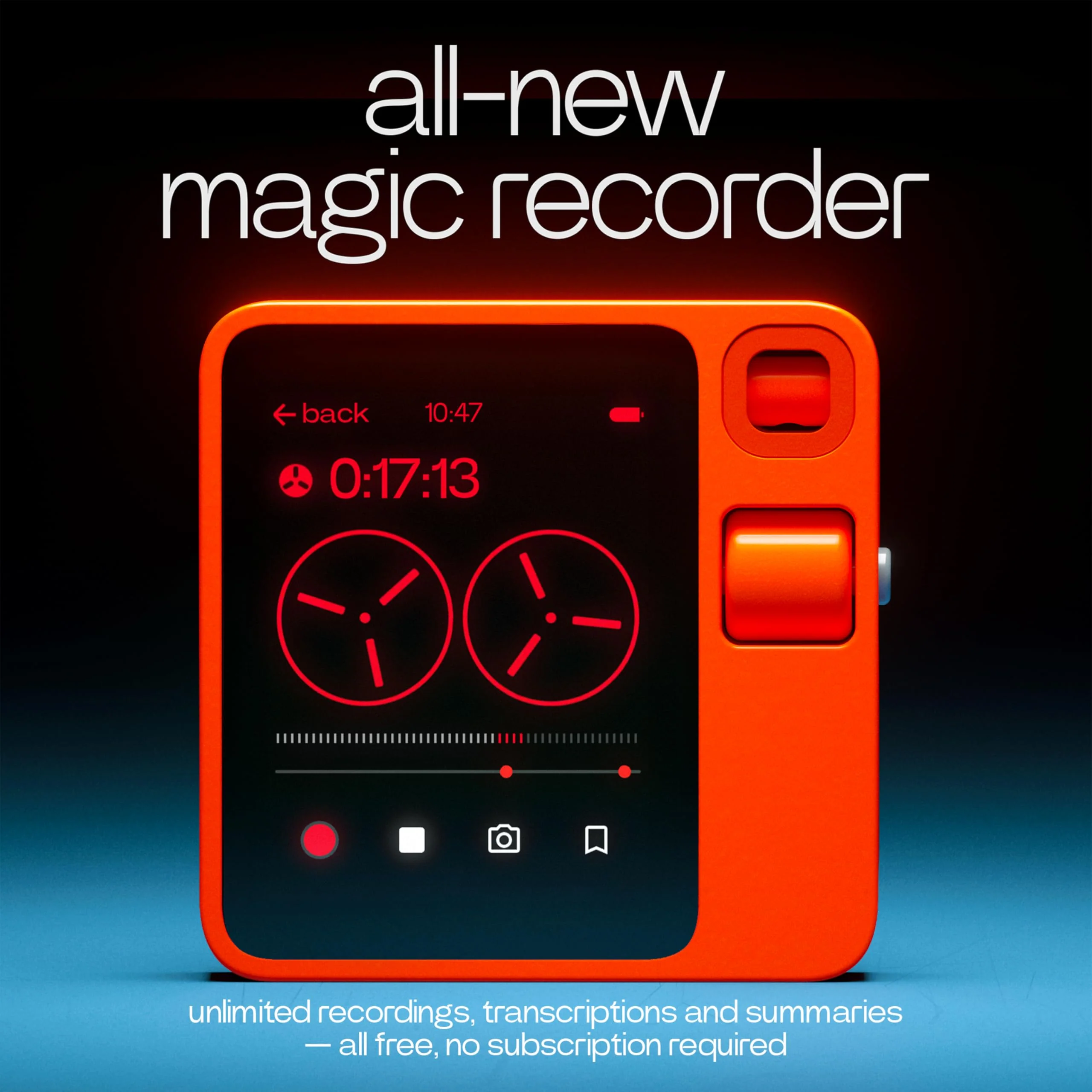 Rabbit r1 AI Voice-Activated Gadget with New and Improved AI Note Taker— No Subscription Fees — Vibe Coding and OpenClaw on Device, Voice Recorder, Unlimited Transcriptions and Meeting Summaries - Image 7
