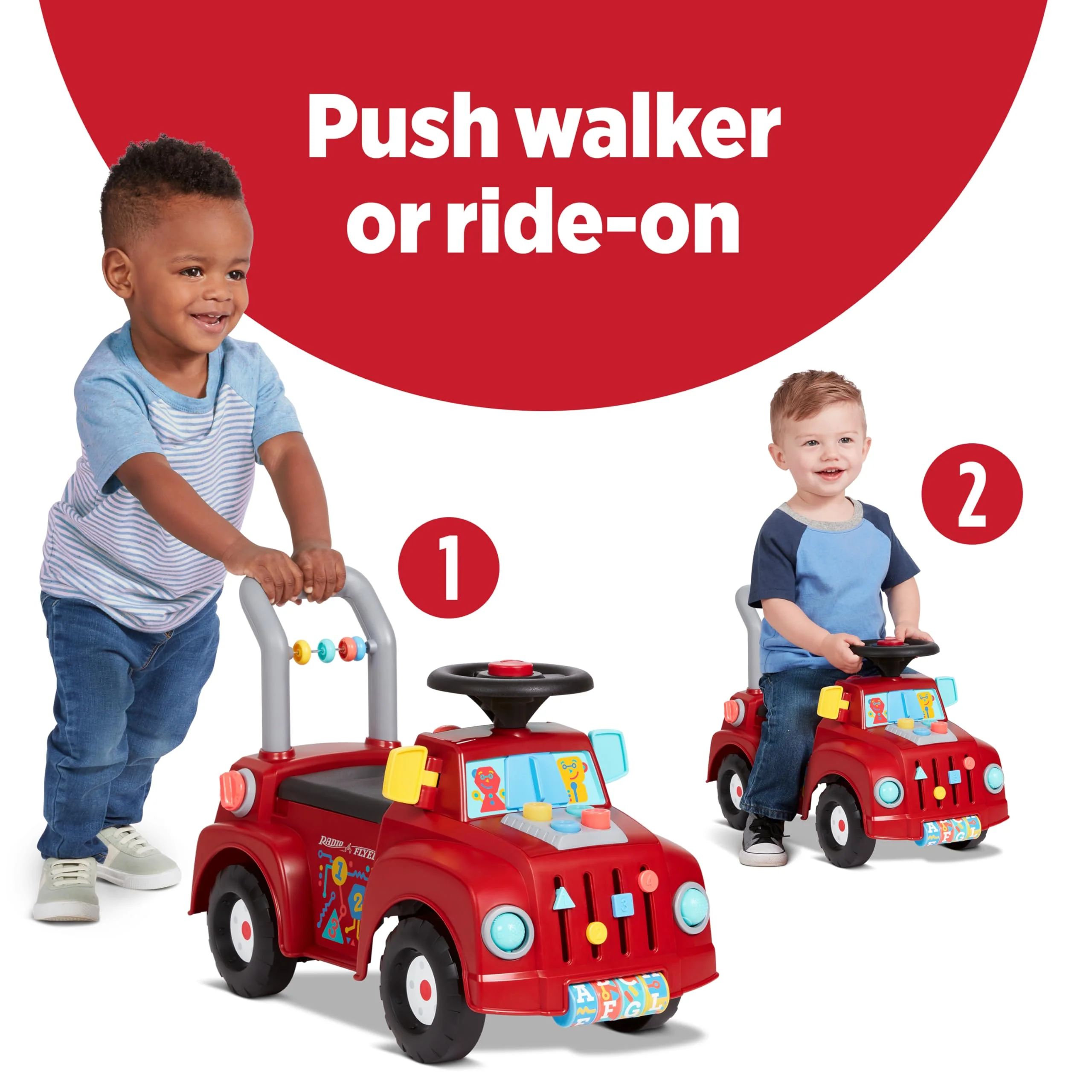 Radio Flyer Tinker Truck With Lights & Sounds, Toddler Ride On Toy, For Ages 1-3, Red - Image 11