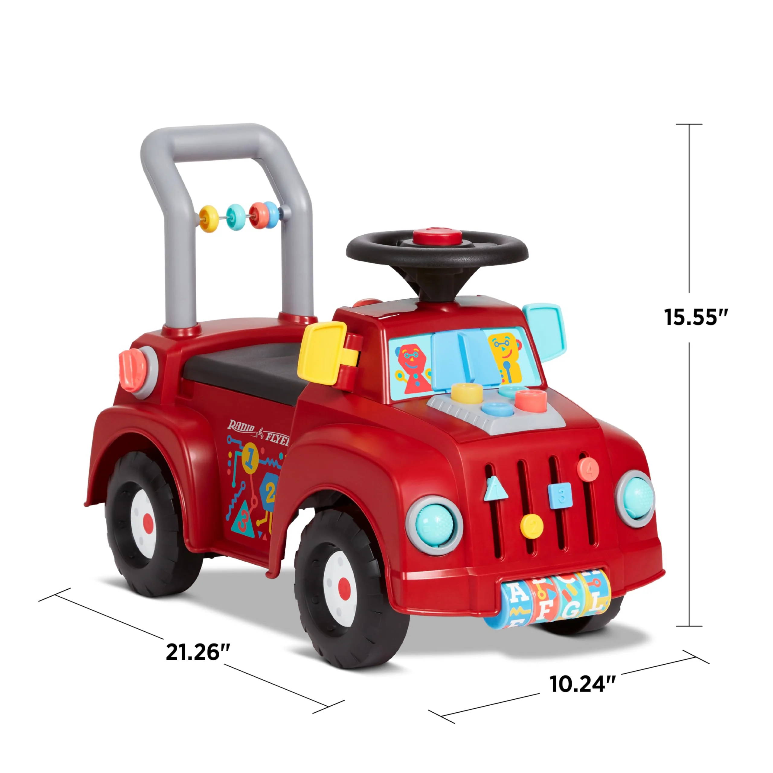 Radio Flyer Tinker Truck With Lights & Sounds, Toddler Ride On Toy, For Ages 1-3, Red - Image 12